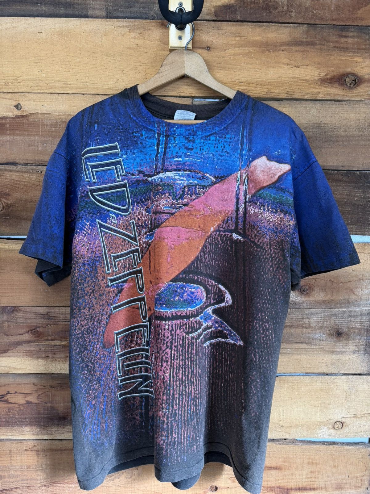 Vintage Vintage Led Zeppelin all over print t-shirt Size US XL / EU 56 / 4 - 1 Thumbnail