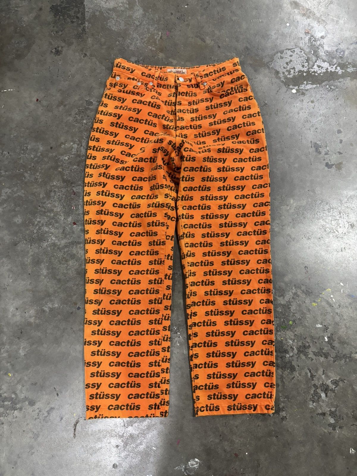 Stussy Floral Jacquard Big Ol' Jeans | Grailed