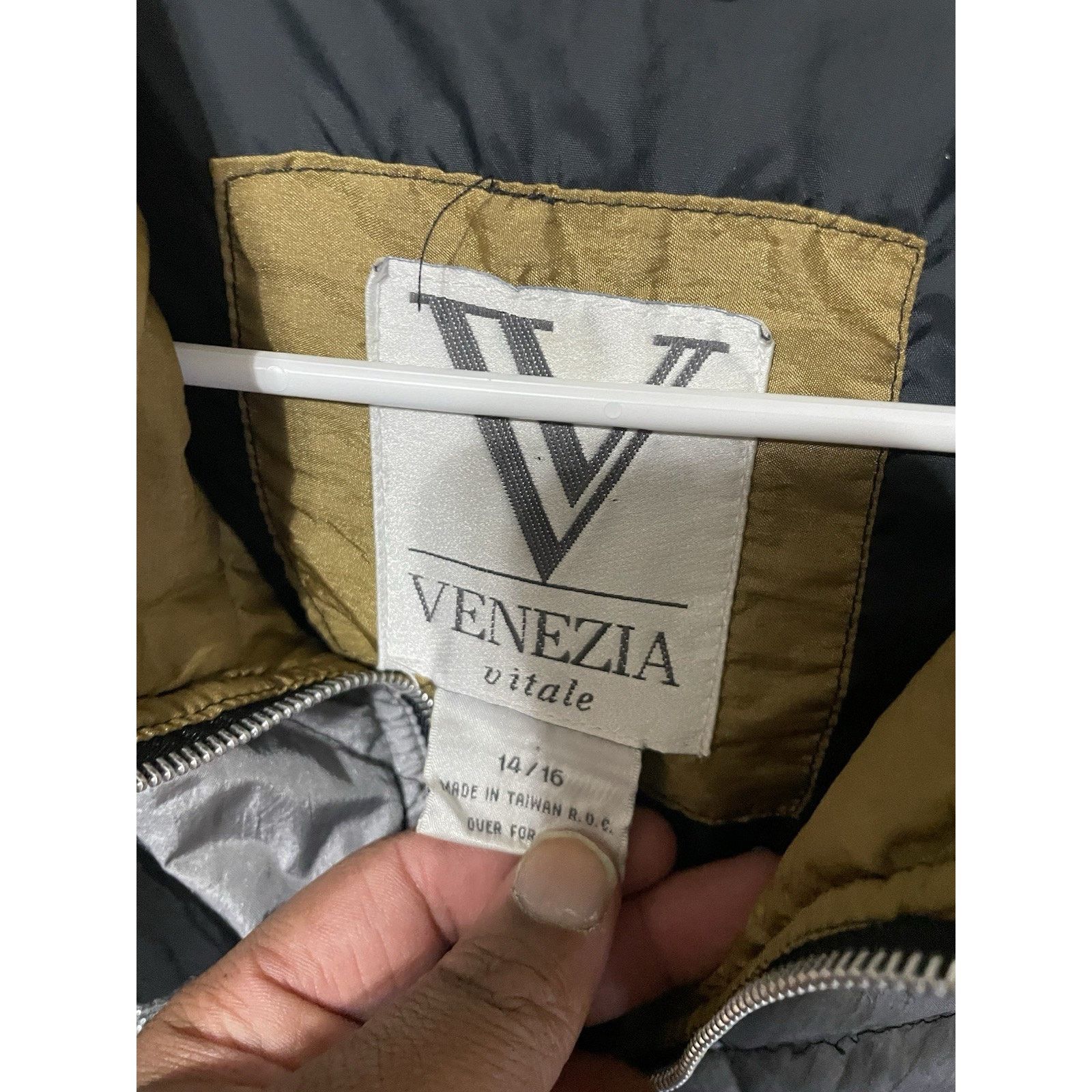 Barena Venezia Size M-VTG 90’s Venezia Weitz Style Bomber Jacket Black Gold Size US M / EU 48-50 / 2 - 2 Thumbnail
