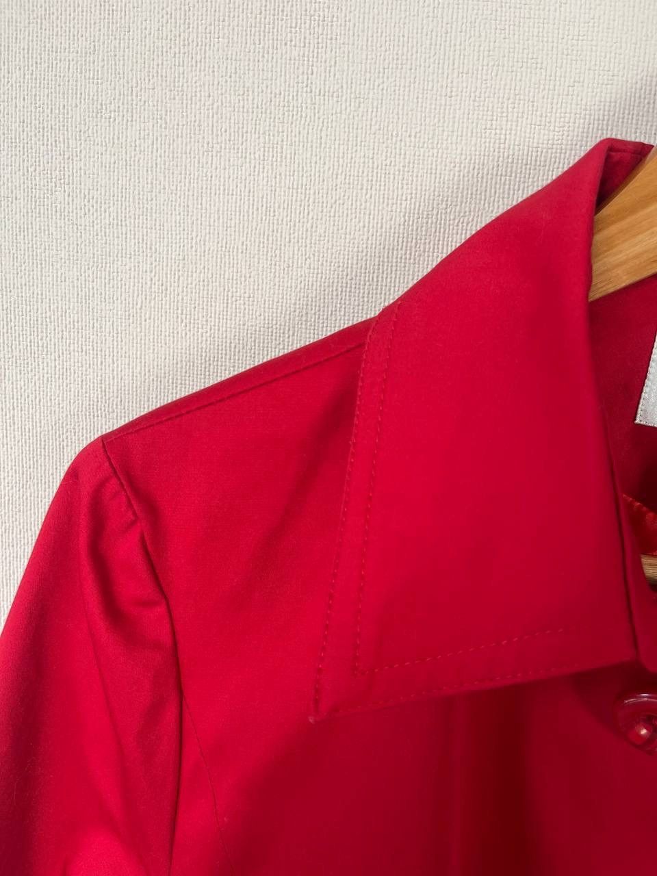 Max Mara MaxMara Red Belted Double-Breasted Trench Coat Mid-Length Size M / US 6-8 / IT 42-44 - 3 Thumbnail