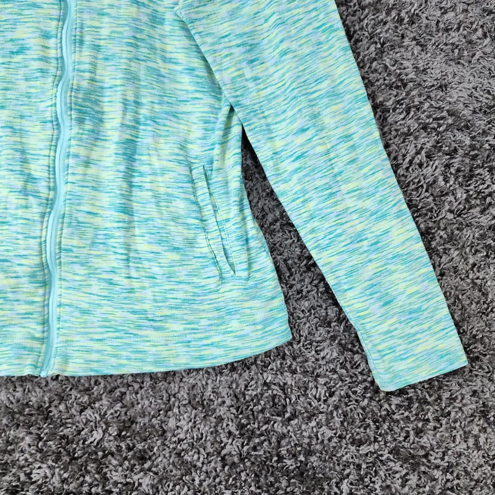 Altea COLUMBIA Women's Blue Heathered Long Sleeve Activewear Full Zip Hooded Top Size S Size S / US 4 / IT 40 - 2 Thumbnail