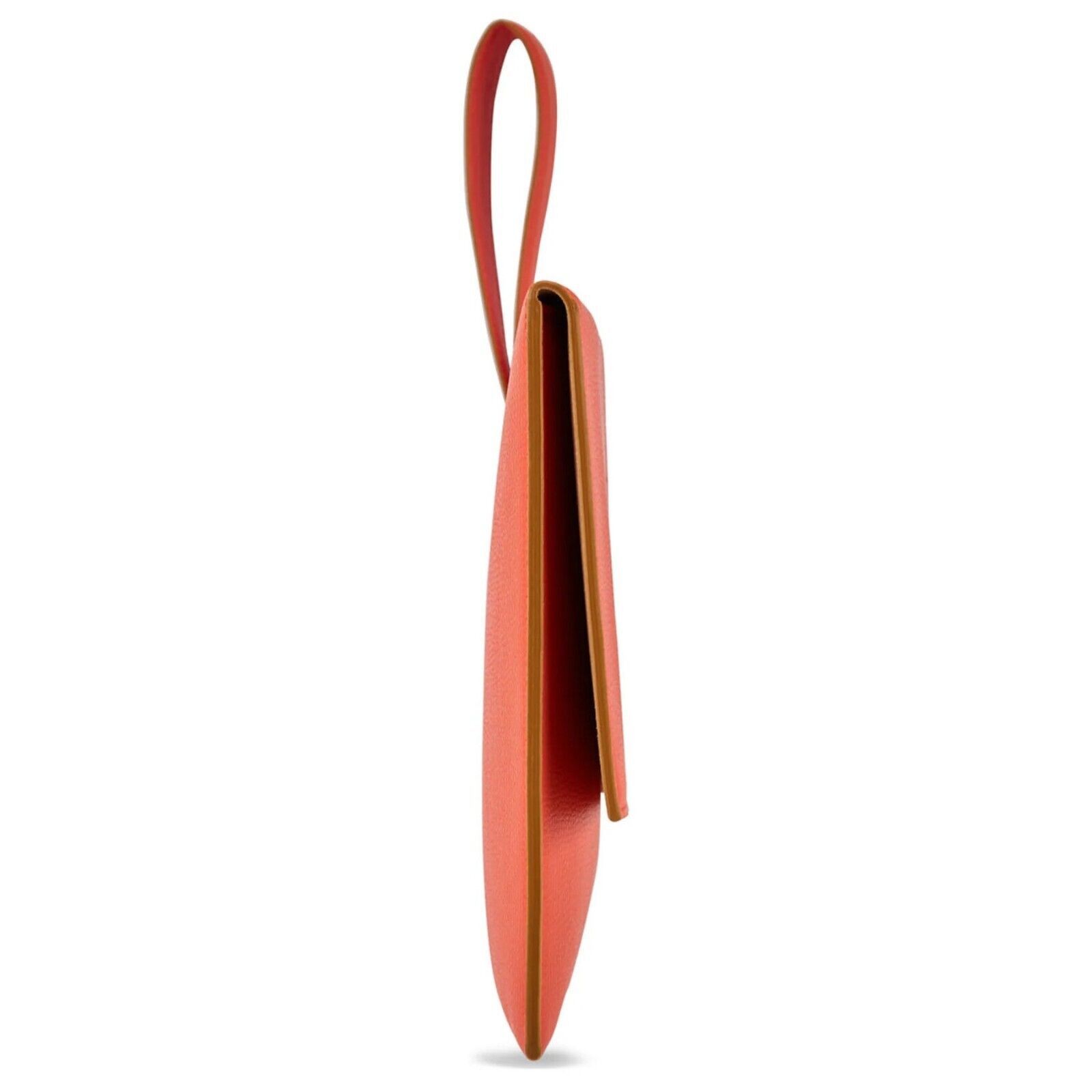Salvatore Ferragamo Ferragamo Women's Gancini Leather Clutch Wristlet Orange Size ONE SIZE - 3 Thumbnail