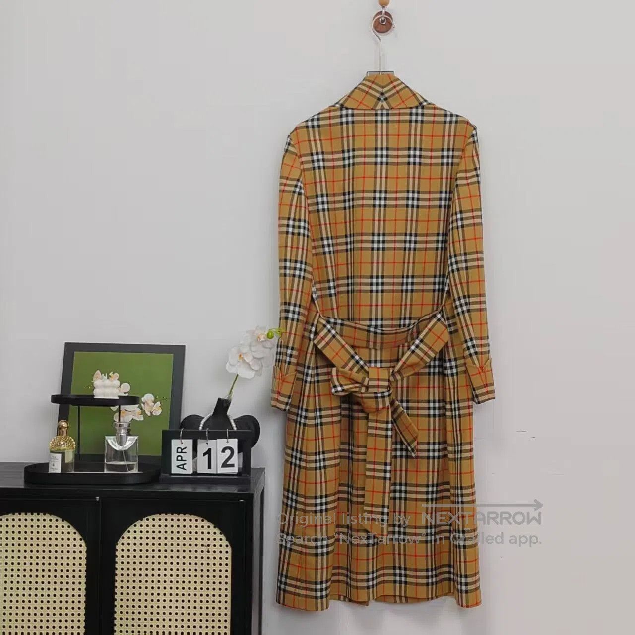 Burberry Burberry Wool Plaid Wrap Waist Lapel Duster Coat| Size US M / EU 48-50 / 2 - 4 Thumbnail