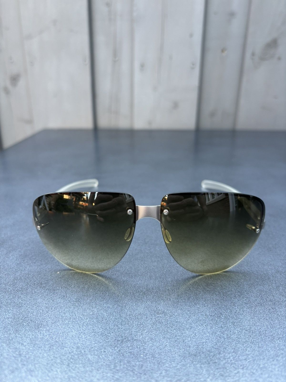 Prada × Vintage S/S 2000 Prada Sunglasses SPR 73A Rimless Vintage Prada Y2K Size ONE SIZE - 16 Thumbnail