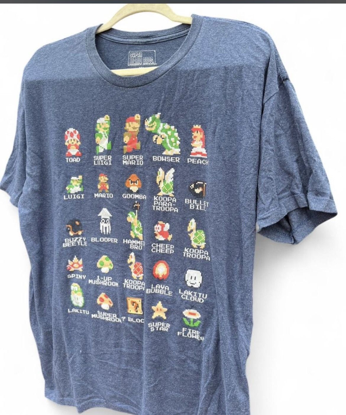 Nintendo Nintendo Super Mario Bro Y2K Pixel Cast Graphic Tee | XL Size US XL / EU 56 / 4 - 4 Thumbnail