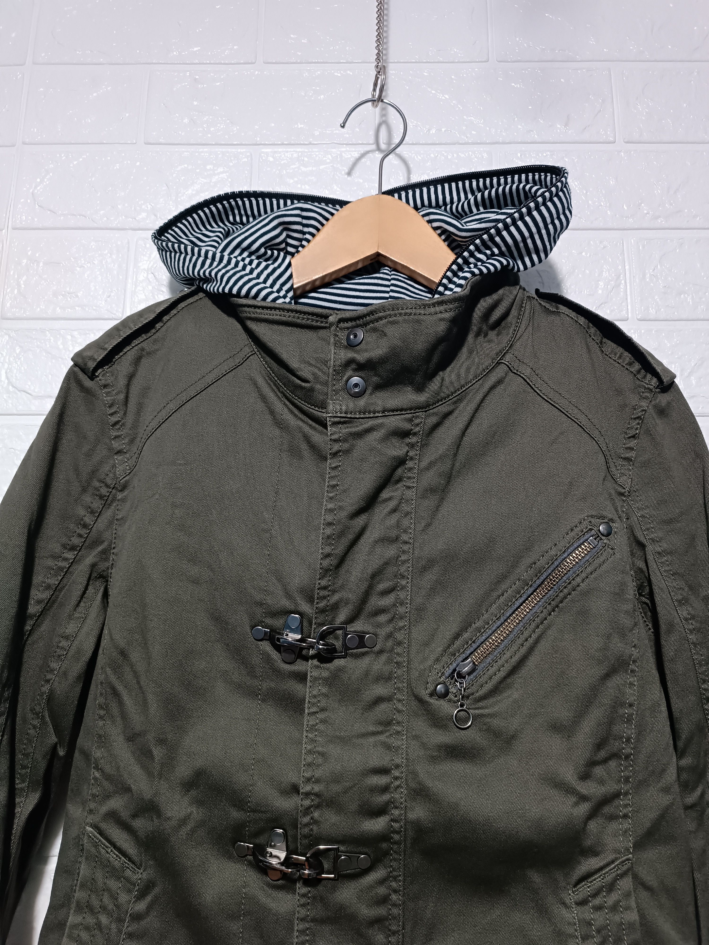 Japanese Brand Japanese Double Layer Hook Metal Button Hoodie Jacket Size US M / EU 48-50 / 2 - 4 Thumbnail