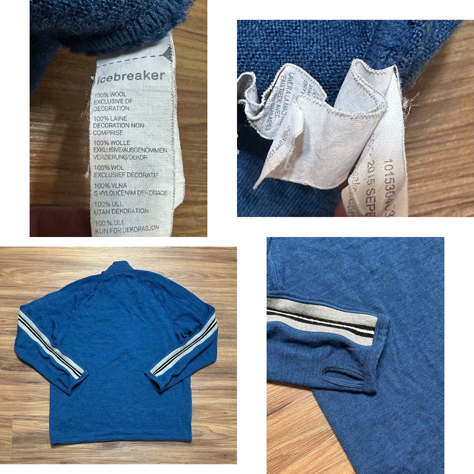 Icebreaker Icebreaker Coronet Wool 1/4 Zip Performance Pullover Mens Sz Large Blue Size US L / EU 52-54 / 3 - 8 Thumbnail