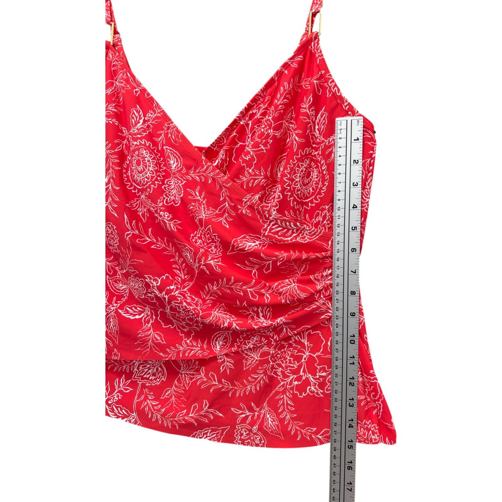 Other Liz Claiborne - Women's Lined Paisley Tankini Swimsuit Top - Size ONE SIZE - 8 Thumbnail