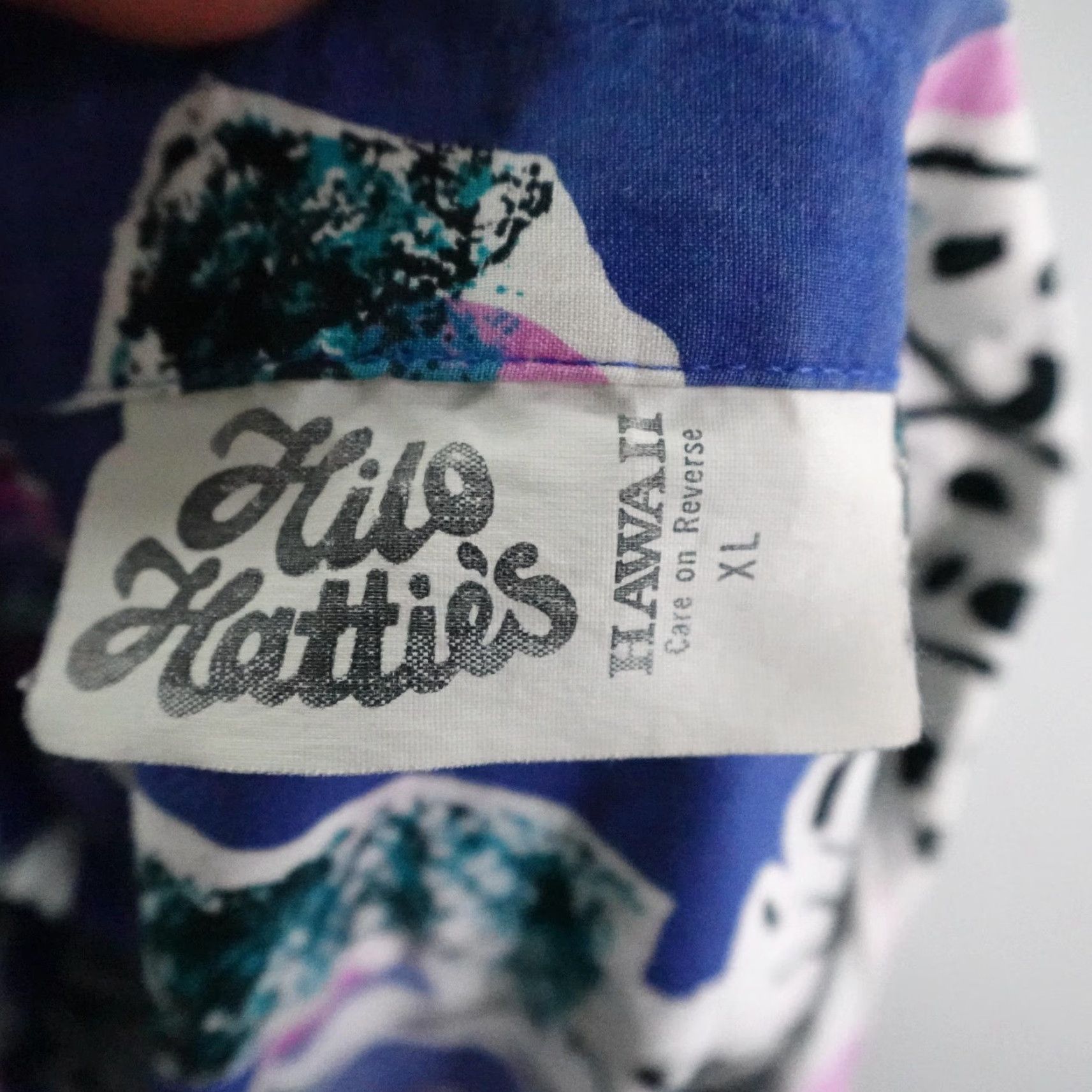 Hilo Hattie VINTAGE Hilo Hattie Shirt Mens XL Blue Floral Hawaiian Aloha Camp Button Up Size US XL / EU 56 / 4 - 7 Thumbnail