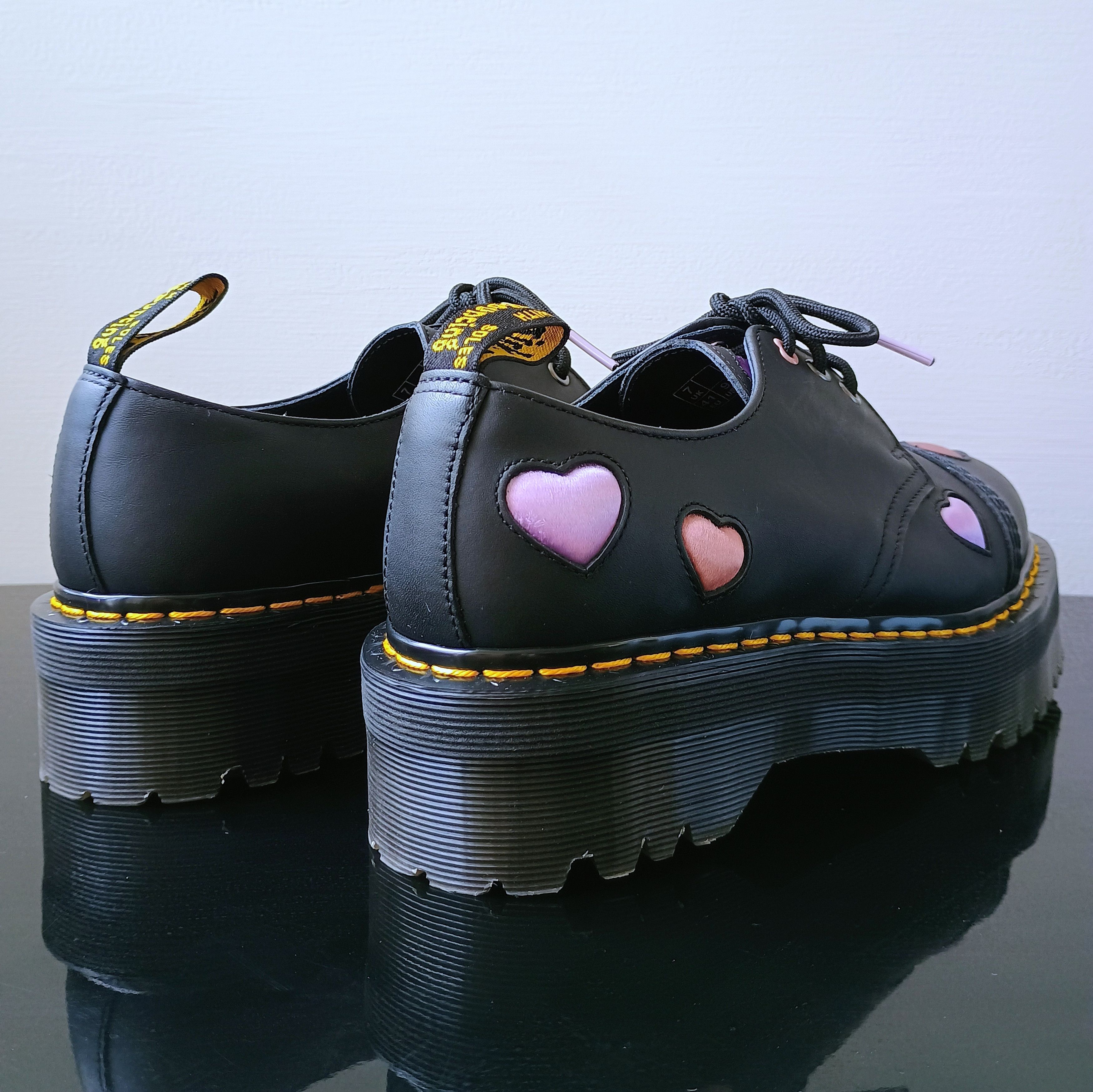 Dr. Martens Dr. Martens Women's 1461 Quad Heart Leather Platform Derby Size US 9 / IT 39 - 6 Thumbnail