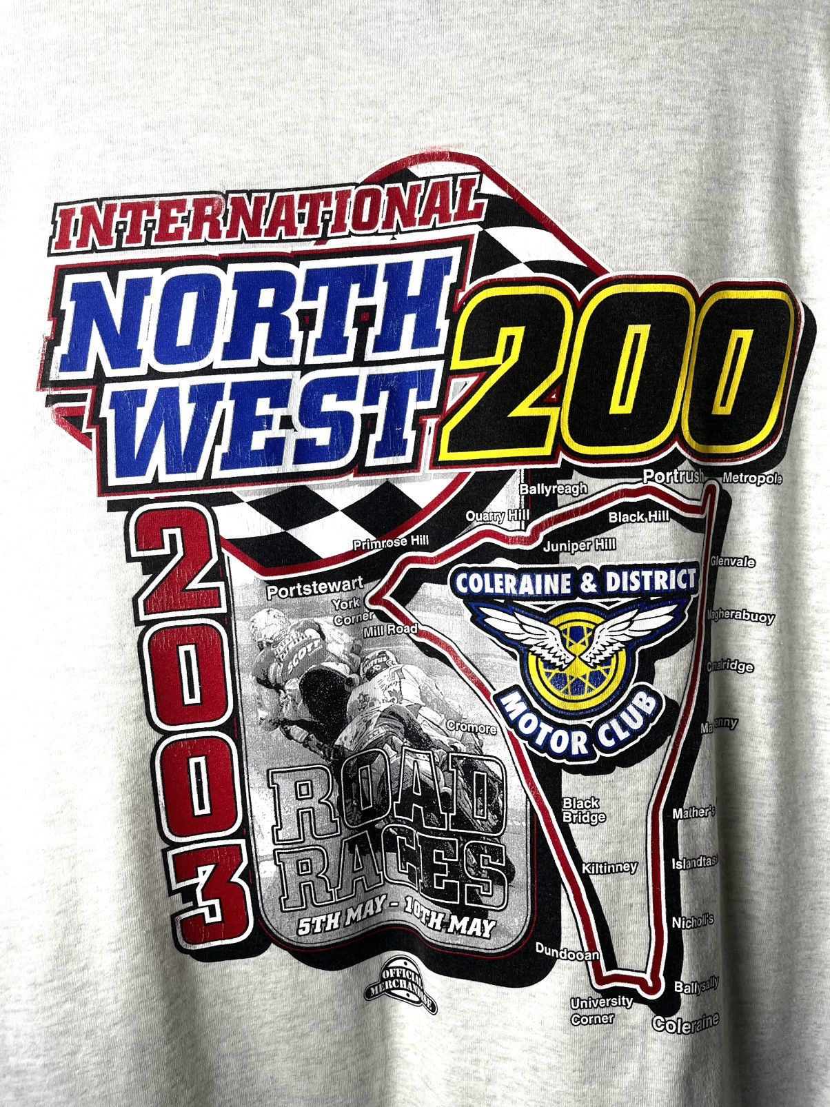 Vintage 2003 International North West 200 Racing T Shirt Size US XL / EU 56 / 4 - 4 Thumbnail