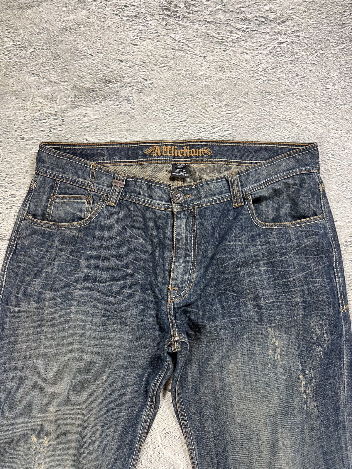 Affliction Affliction Jeans Y2K denim pants big logo cross Size US 40 / EU 56 - 8 Thumbnail