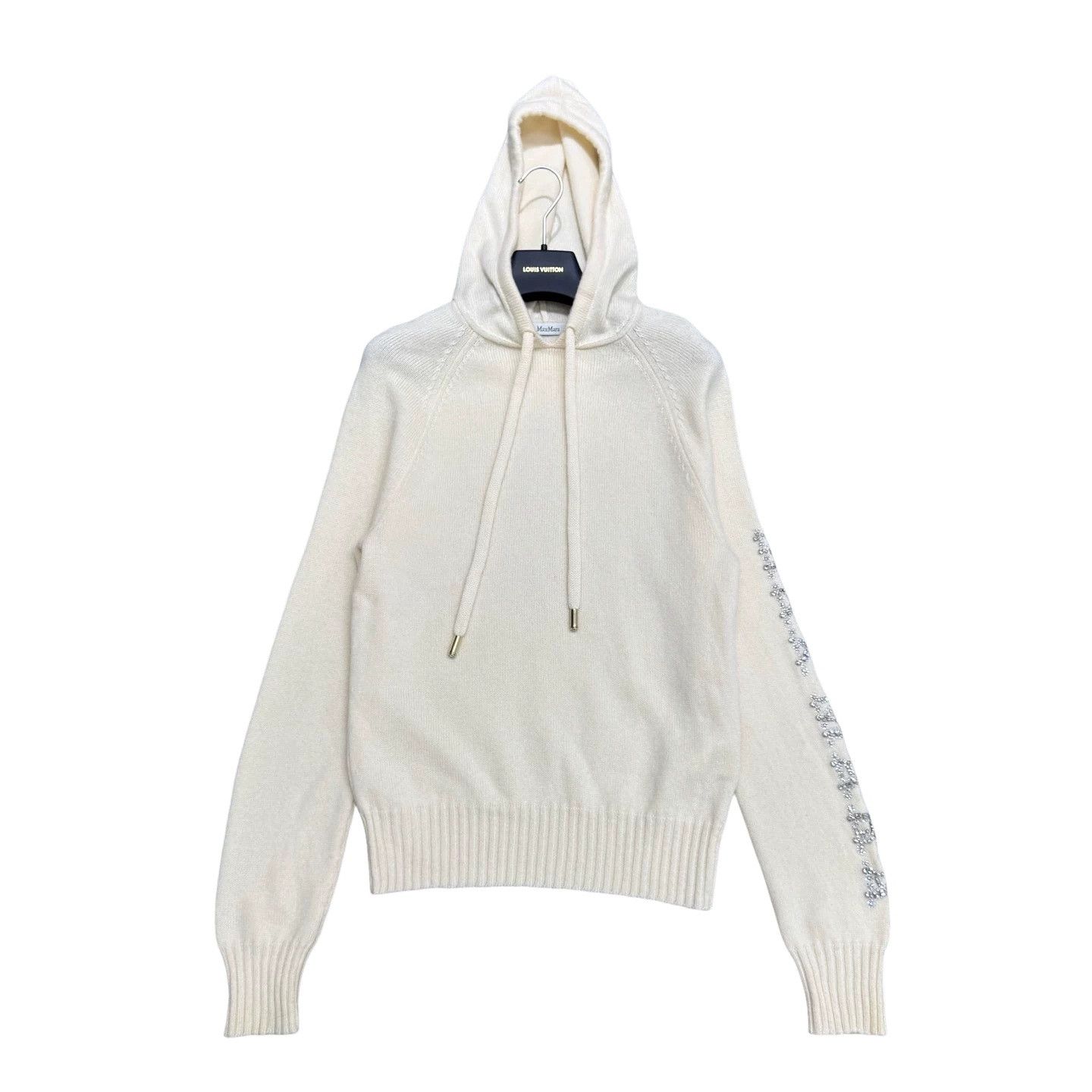 Max Mara Max Mara Rhinestone Letter Wool Hoodie S Size S / US 4 / IT 40 - 1 Thumbnail