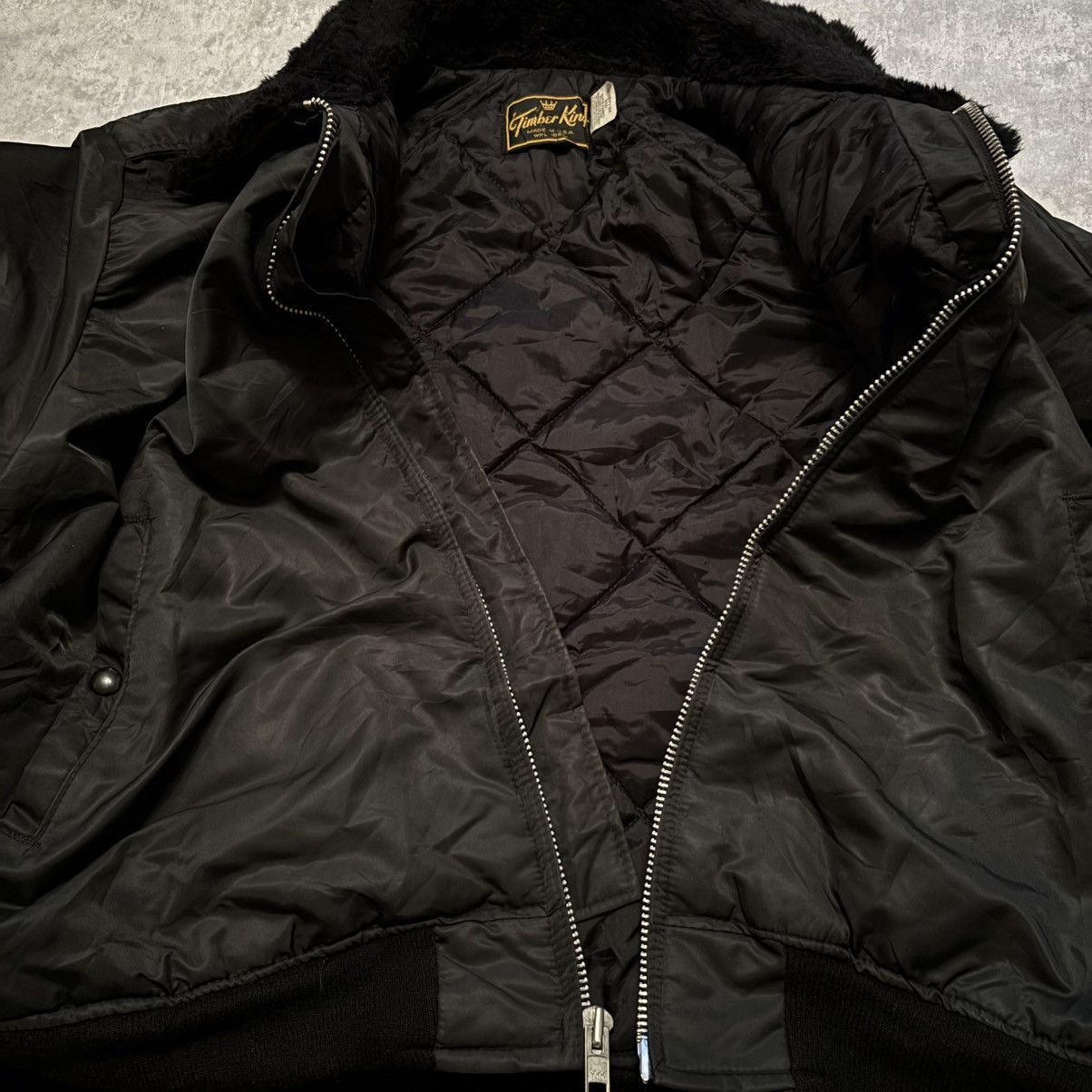 Vintage Vintage Timber King Fur Bomber Jacket 💋 Size US XL / EU 56 / 4 - 4 Thumbnail