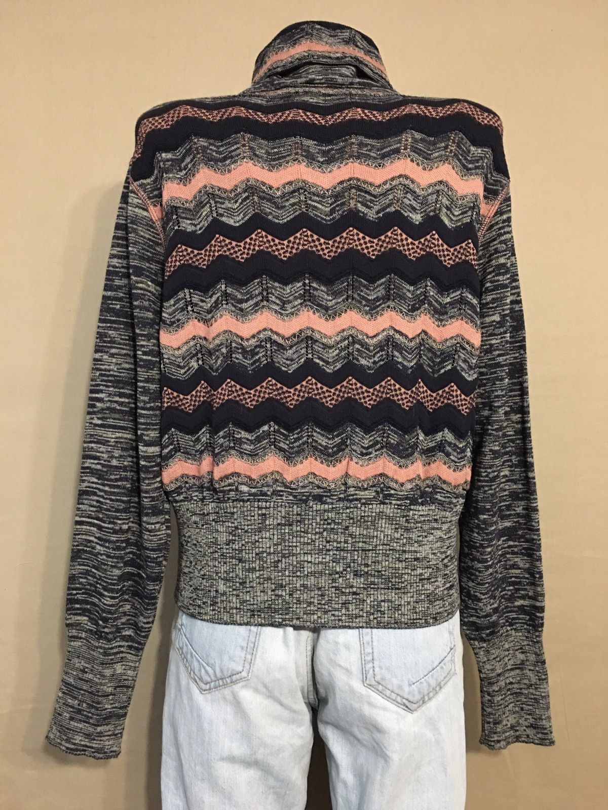 Missoni M MISSONI Crochet-knit Turtleneck Cardigan Sweater EU 42 Size M / US 6-8 / IT 42-44 - 8 Thumbnail