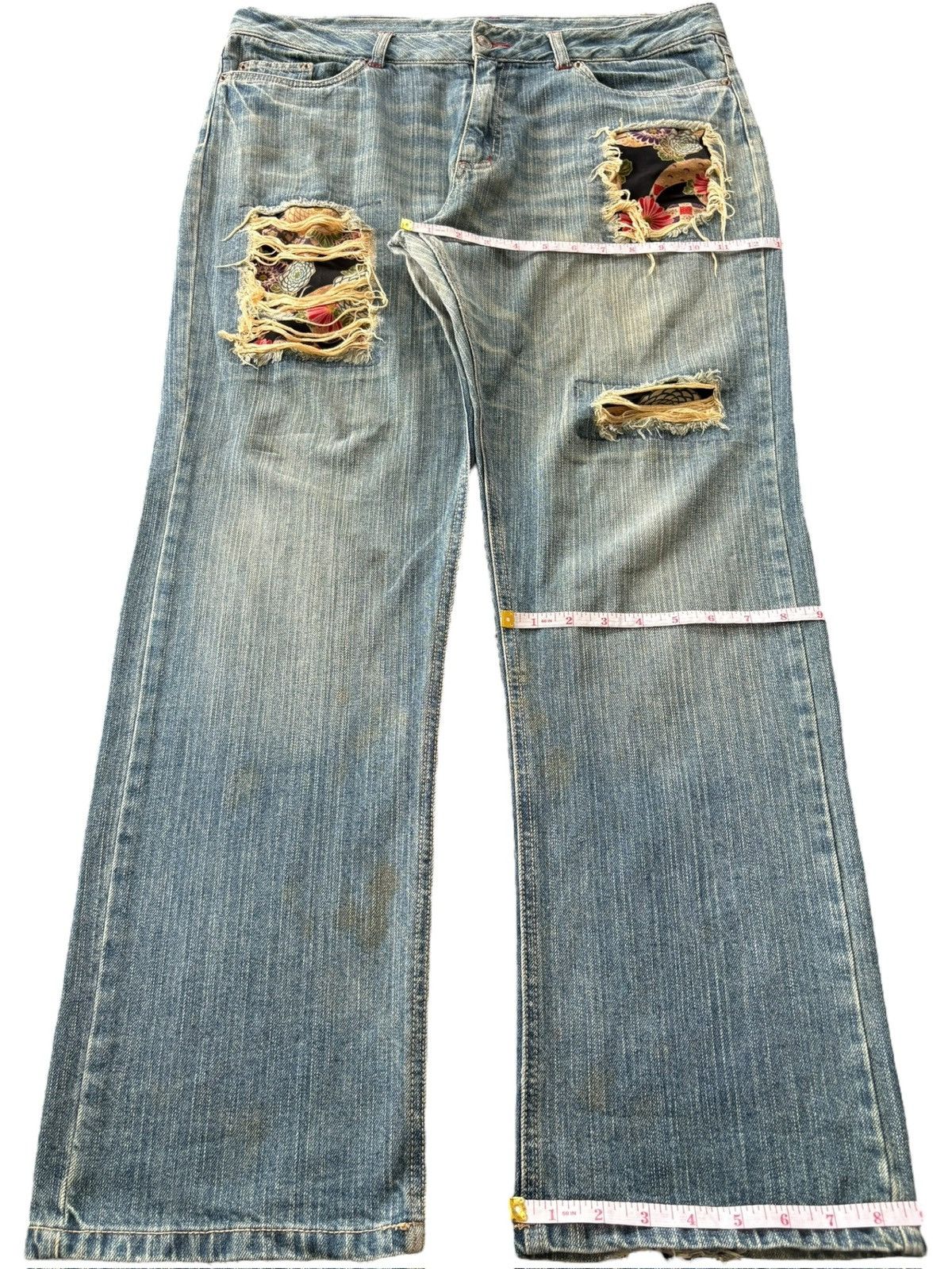 Japanese Brand Vintage Japanese Brand Sashiko Distressed Loose Jeans Size US 38 / EU 54 - 13 Thumbnail