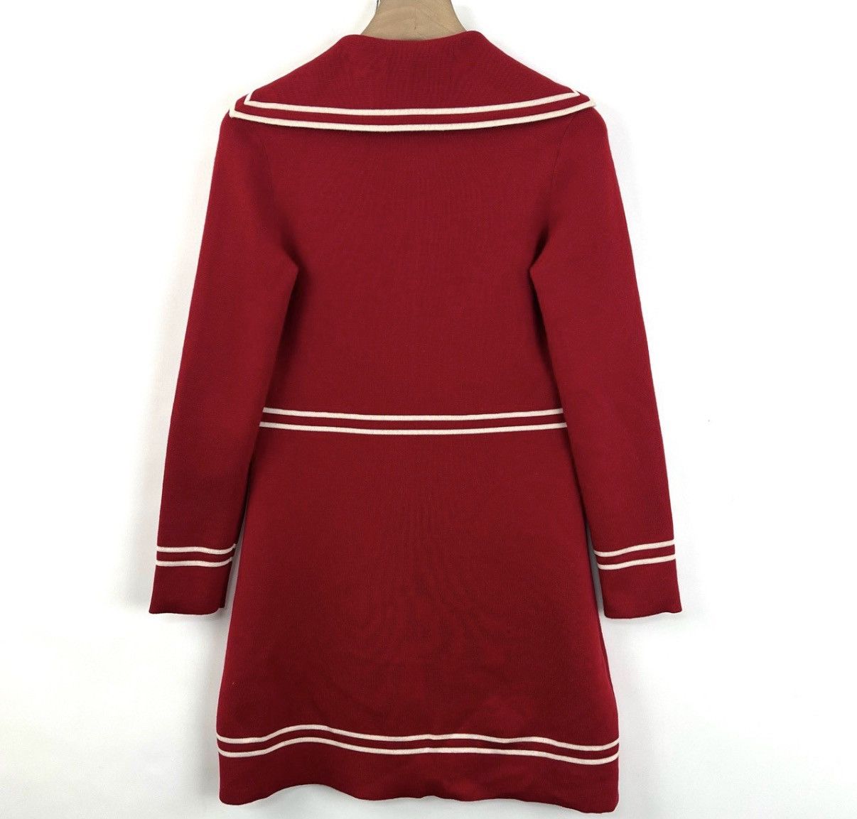 Gucci Gucci/Red Horsebit Chain Knit Dress K12 Size XS / US 0-2 / IT 36-38 - 2 Thumbnail