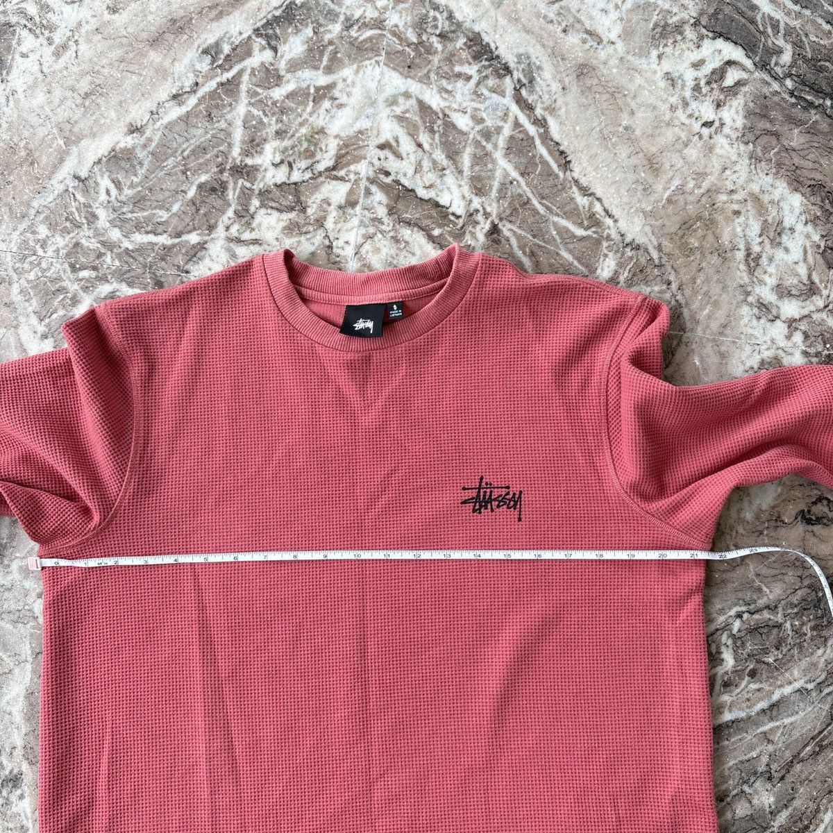 Stussy Stüssy Long Sleeve Thermal shirt with a waffle knit Size US M / EU 48-50 / 2 - 19 Thumbnail