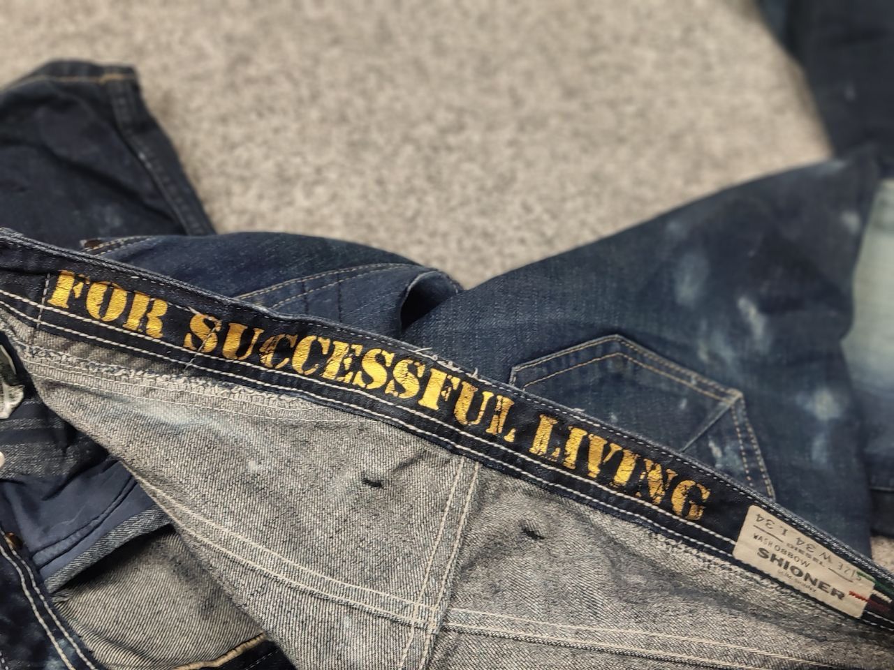 Diesel Diesel shioner Dark dyed Faded Denim Jeans Vintage Style Size US 34 / EU 50 - 19 Thumbnail