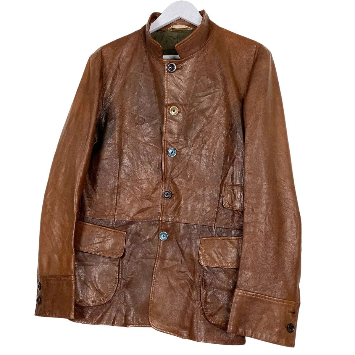 Paul Smith 💥PAUL SMITH LAMB BROWN LEATHER JACKET Size US L / EU 52-54 / 3 - 2 Thumbnail