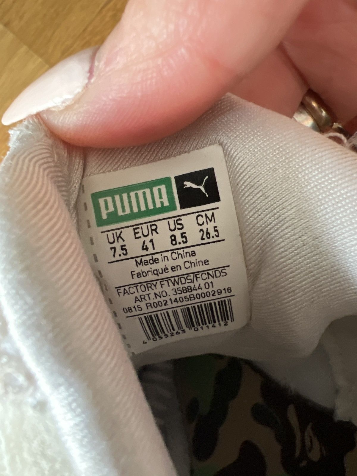 Bape × Puma Bape x Puma camo white trainers Size US 8.5 / EU 41-42 - 7 Thumbnail