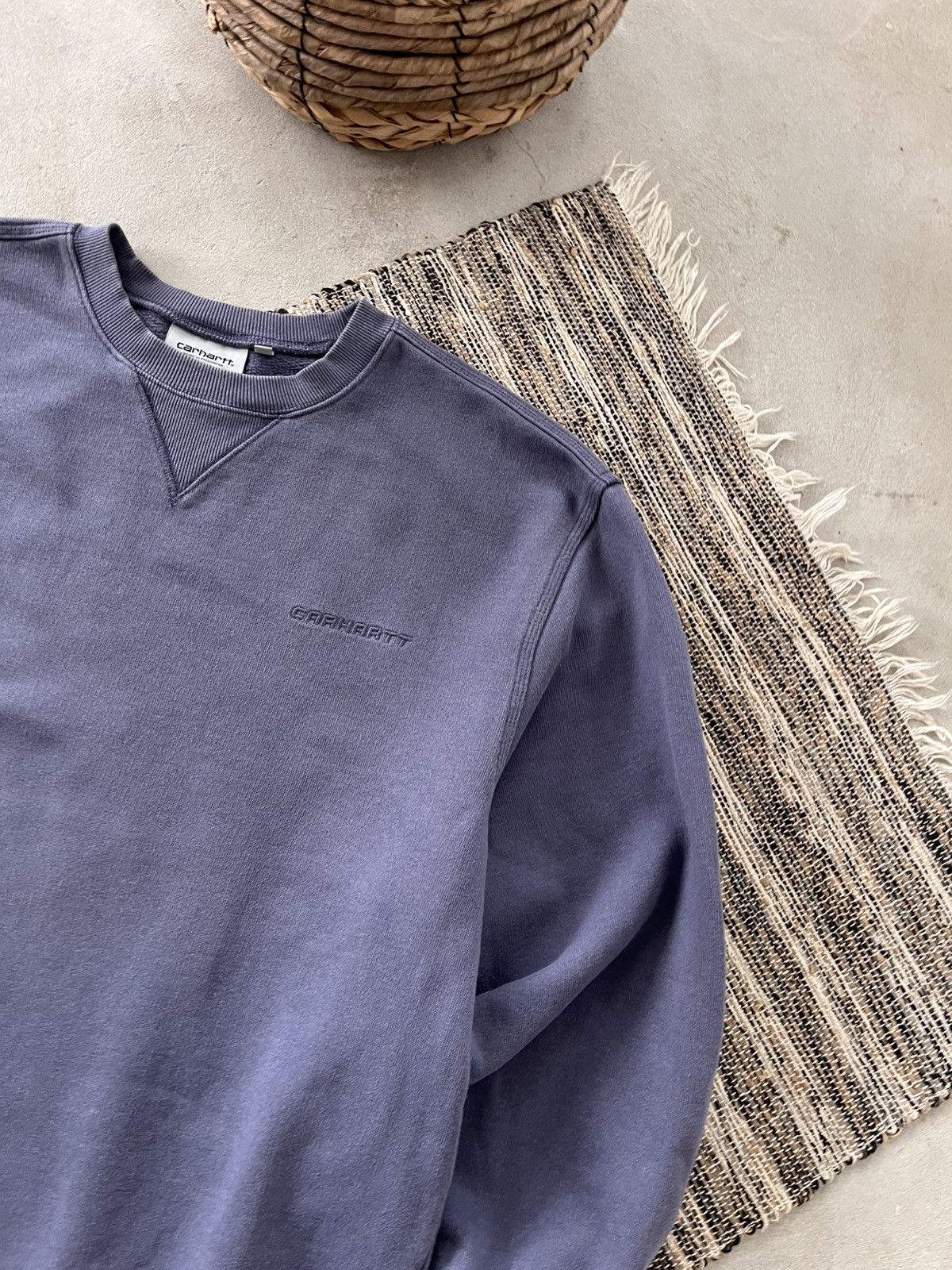 Carhartt Wip Vintage Carhartt Faded Blank Purple Workwear Sweatshirt Y2K Size US L / EU 52-54 / 3 - 6 Thumbnail