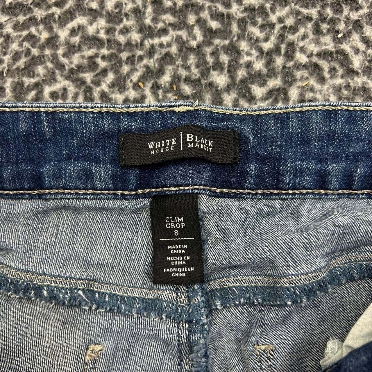 White House Black Market White House Black Market Crop Jeans 8 Denim Cuffed 34x25 Size 34" / US 12 / IT 48 - 3 Thumbnail
