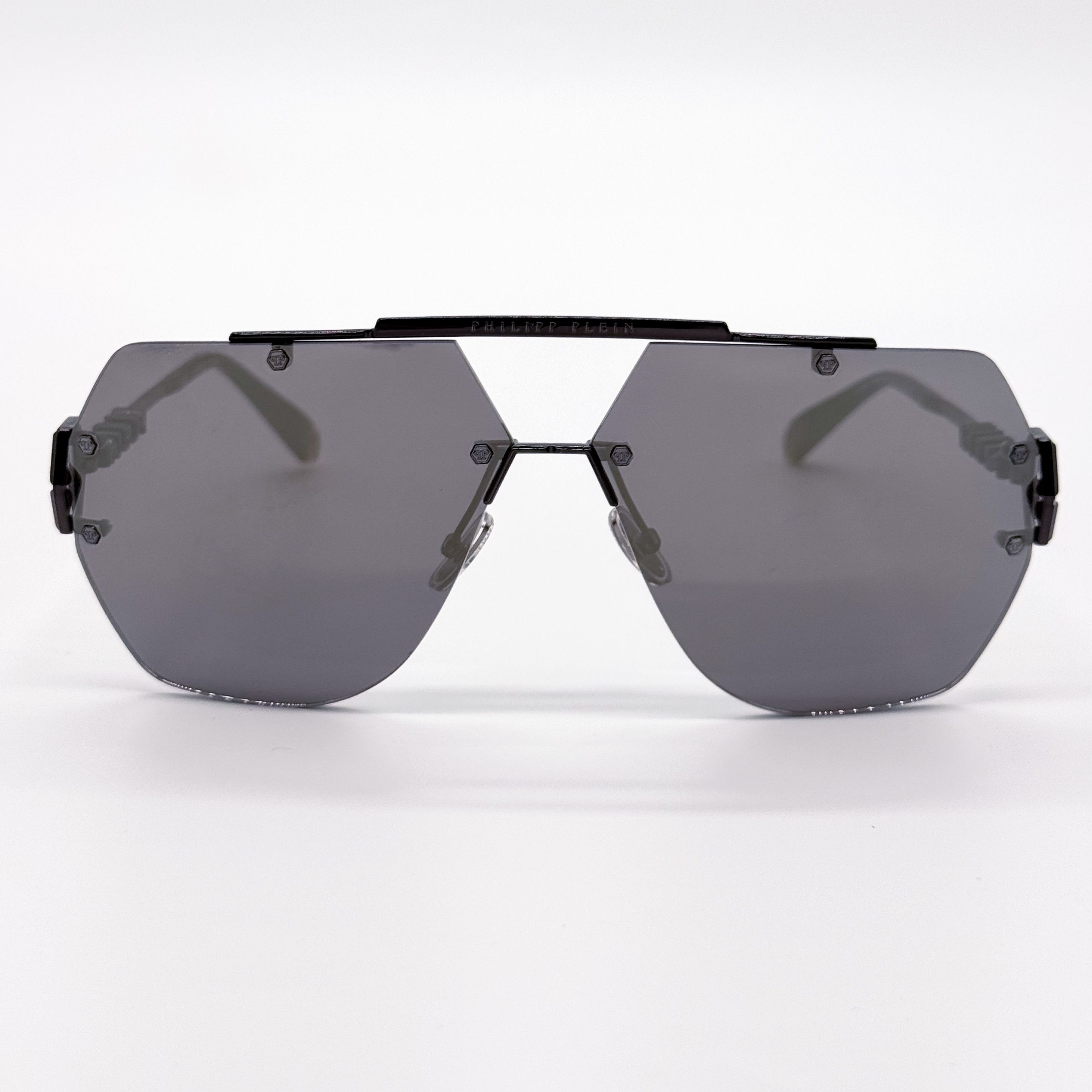 Philipp Plein NEW PHILIPP PLEIN SLEEK SPP111 672X GREY UNISEX SUNGLASSES Size ONE SIZE - 2 Thumbnail