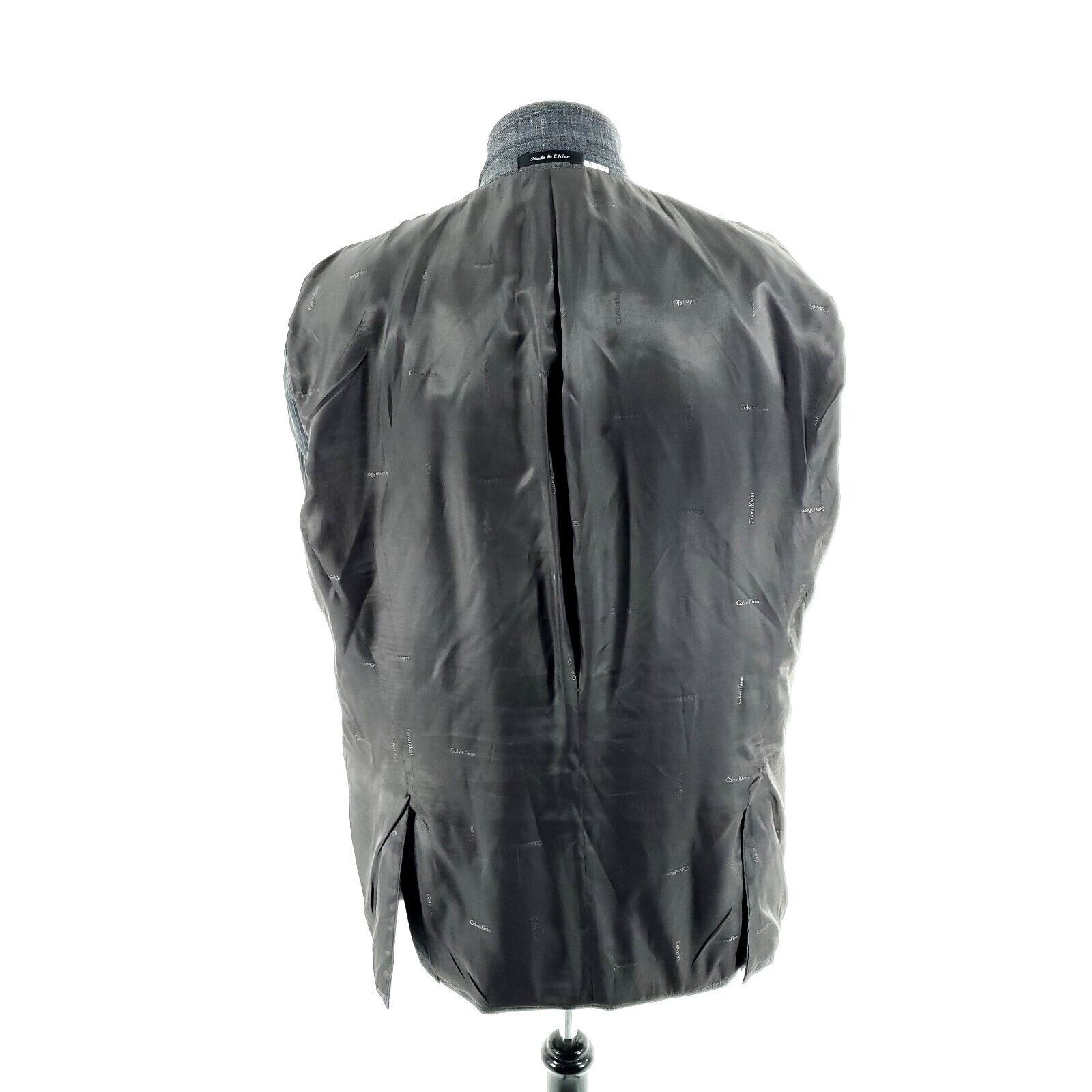 Calvin Klein Calvin Klein Wool 2 Button Blazer 46L Or Slim 48L Gray Shark Size 46L - 10 Thumbnail