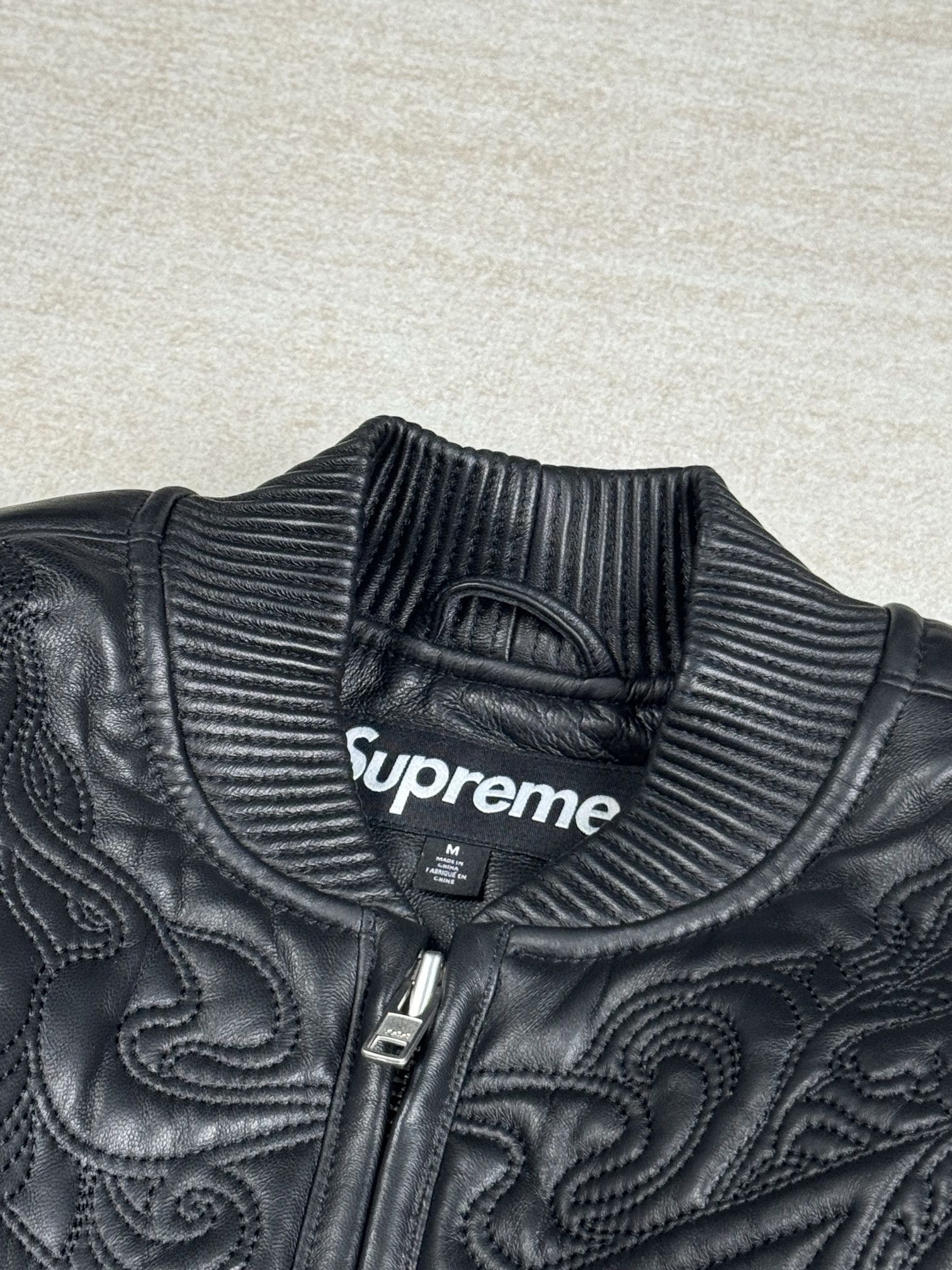 Supreme Mister Cartoon Embroidered Leather Jacket Size US M / EU 48-50 / 2 - 8 Thumbnail