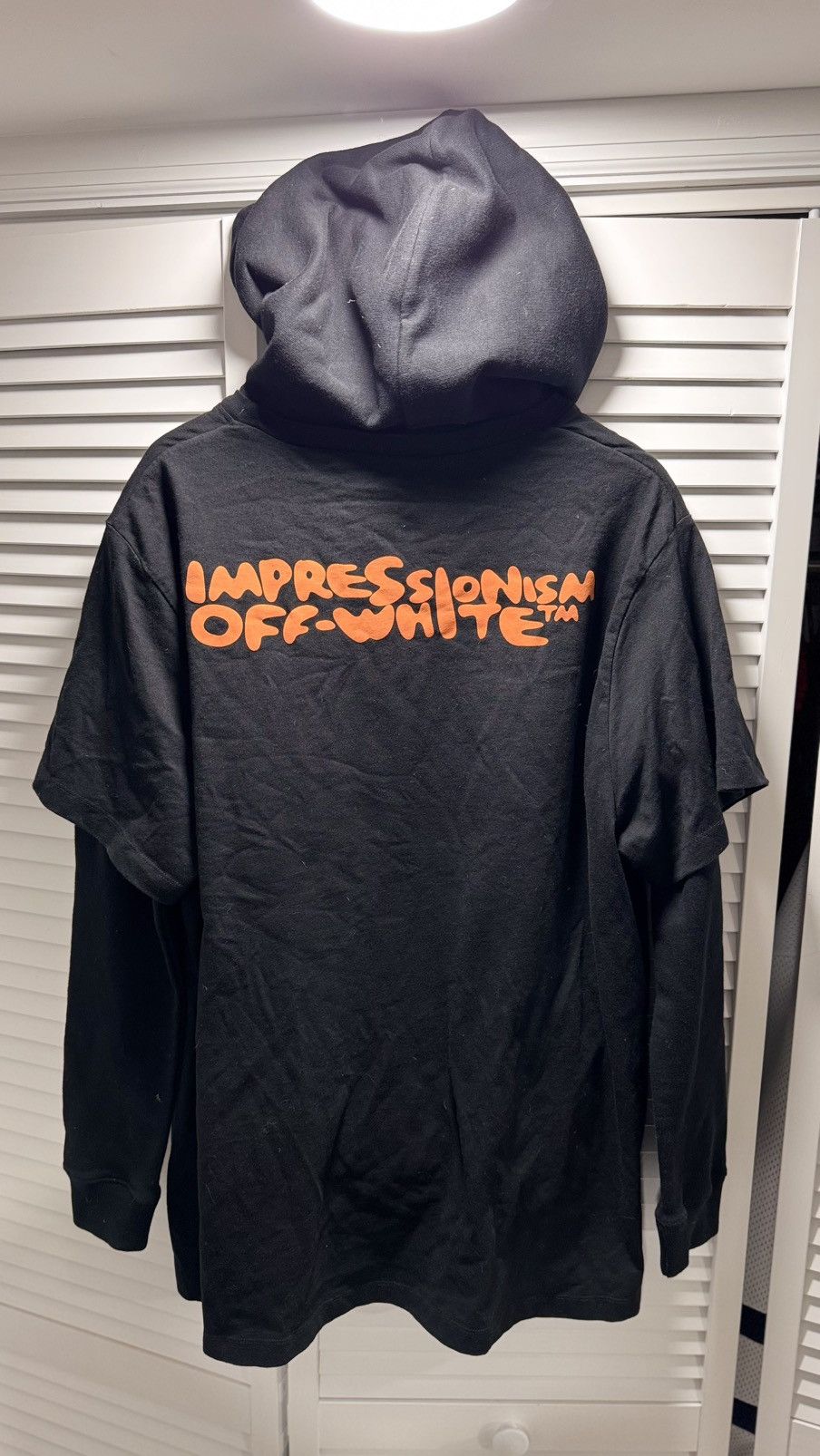 Off-White Offwhite Impressionism T-Shirt Hoodie (Black/Orange) Size US M / EU 48-50 / 2 - 2 Thumbnail
