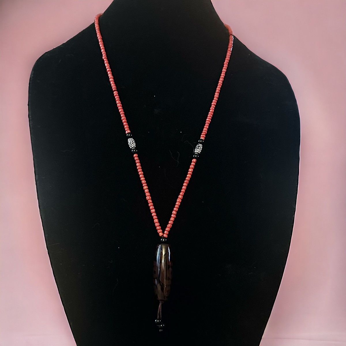 Vintage Vintage Tibetan tribal bead pendant necklace Size ONE SIZE - 1 Thumbnail