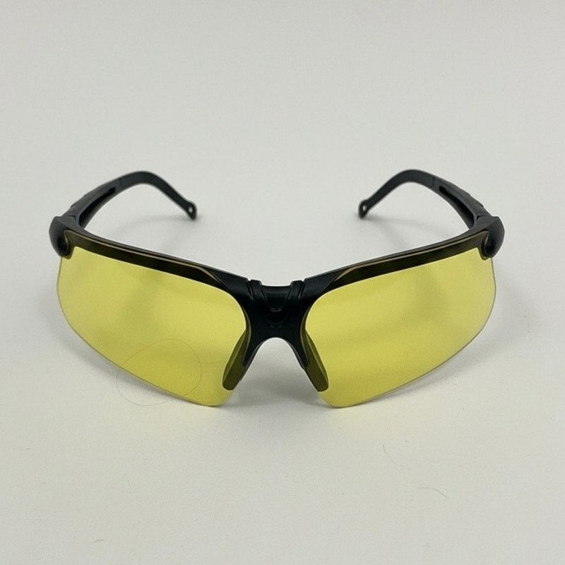 Other Shield Wraparound Black Frame Yellow Tinted Sunglasses Size ONE SIZE - 1 Thumbnail