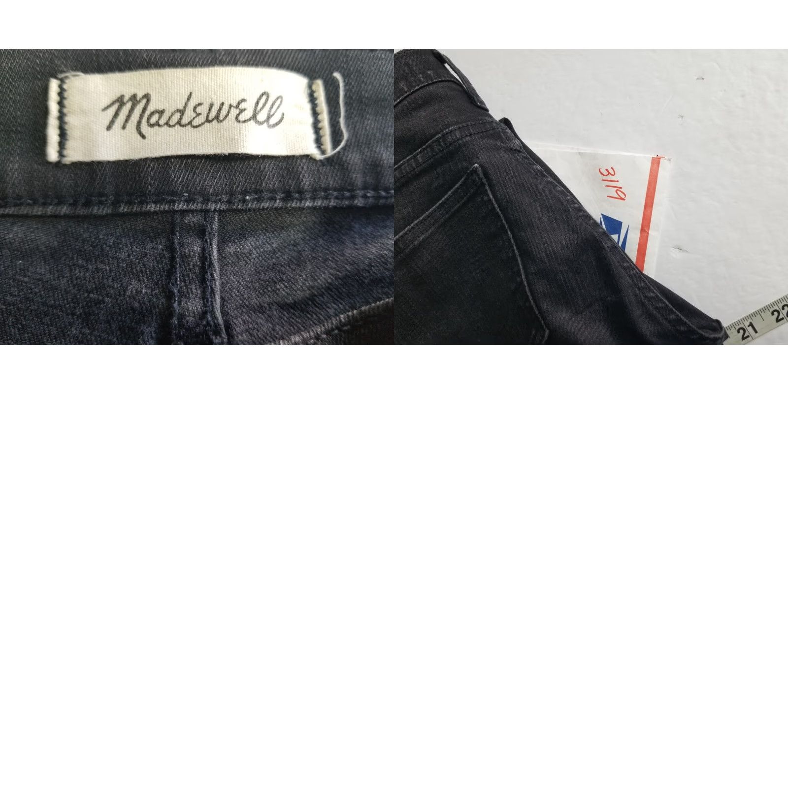 Madewell Madewell Jeans Women's Black Denim Skinny Mid Rise 27 Size 27 5-Pocket Design Stretch Size 27" / US 4 / IT 40 - 8 Thumbnail