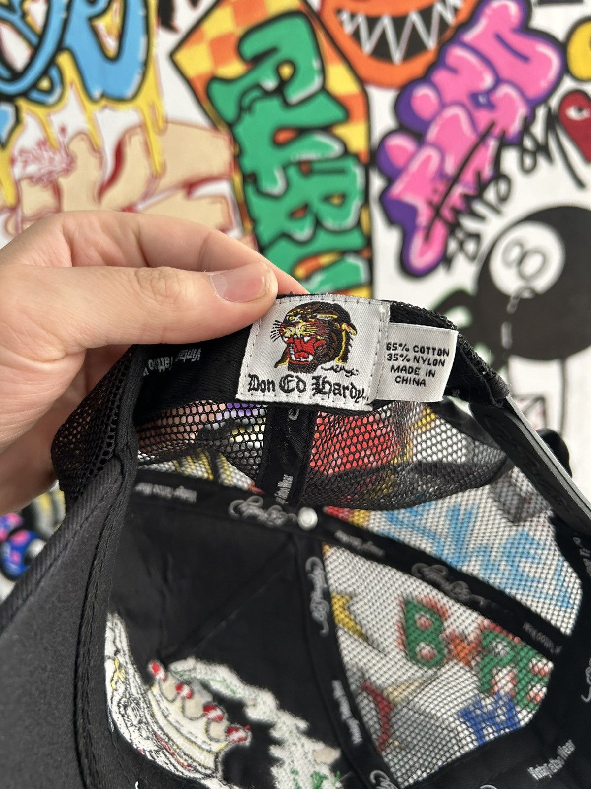 Christian Audigier × Ed Hardy × Vintage Ed hardy White Tiger Trucker Hat Size ONE SIZE - 4 Thumbnail
