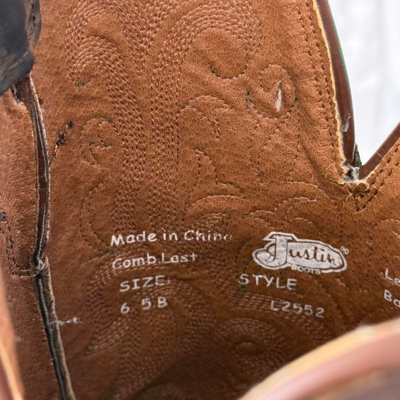 Justin Boots ✿ ⋆｡ Hand Painted Polka Dot Cowboy Boots ⋆｡✿ Size US 7 / IT 37 - 7 Thumbnail