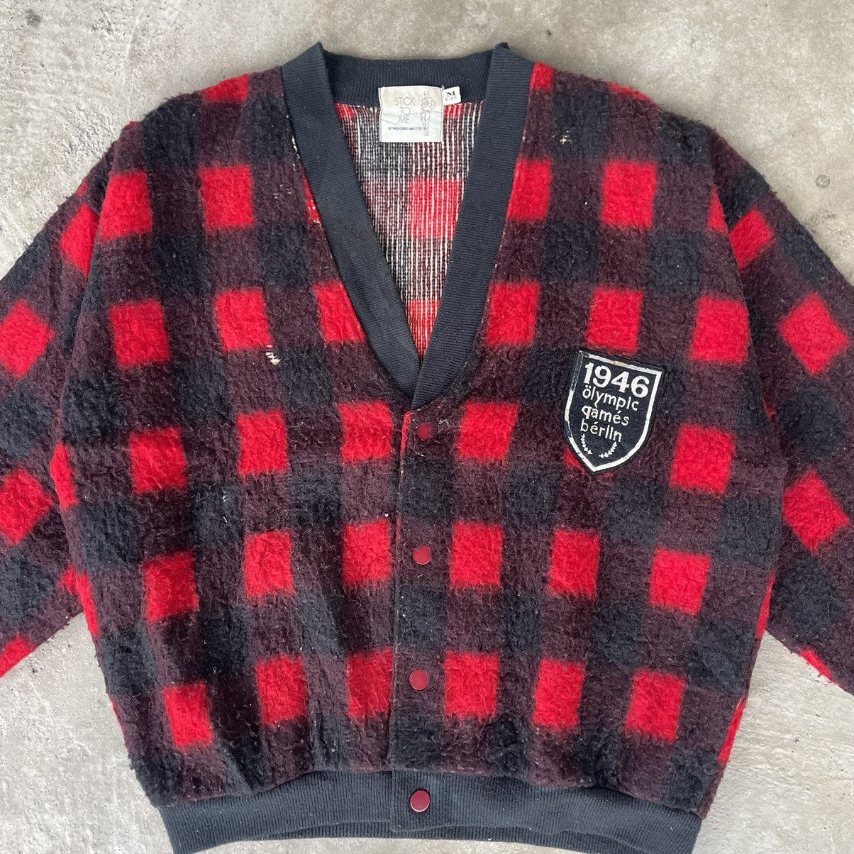 Japanese Brand 🔥🔥🇯🇵Stick To Me Olympic Berlin Red Tartan Crop Cardigans Size US M / EU 48-50 / 2 - 2 Thumbnail