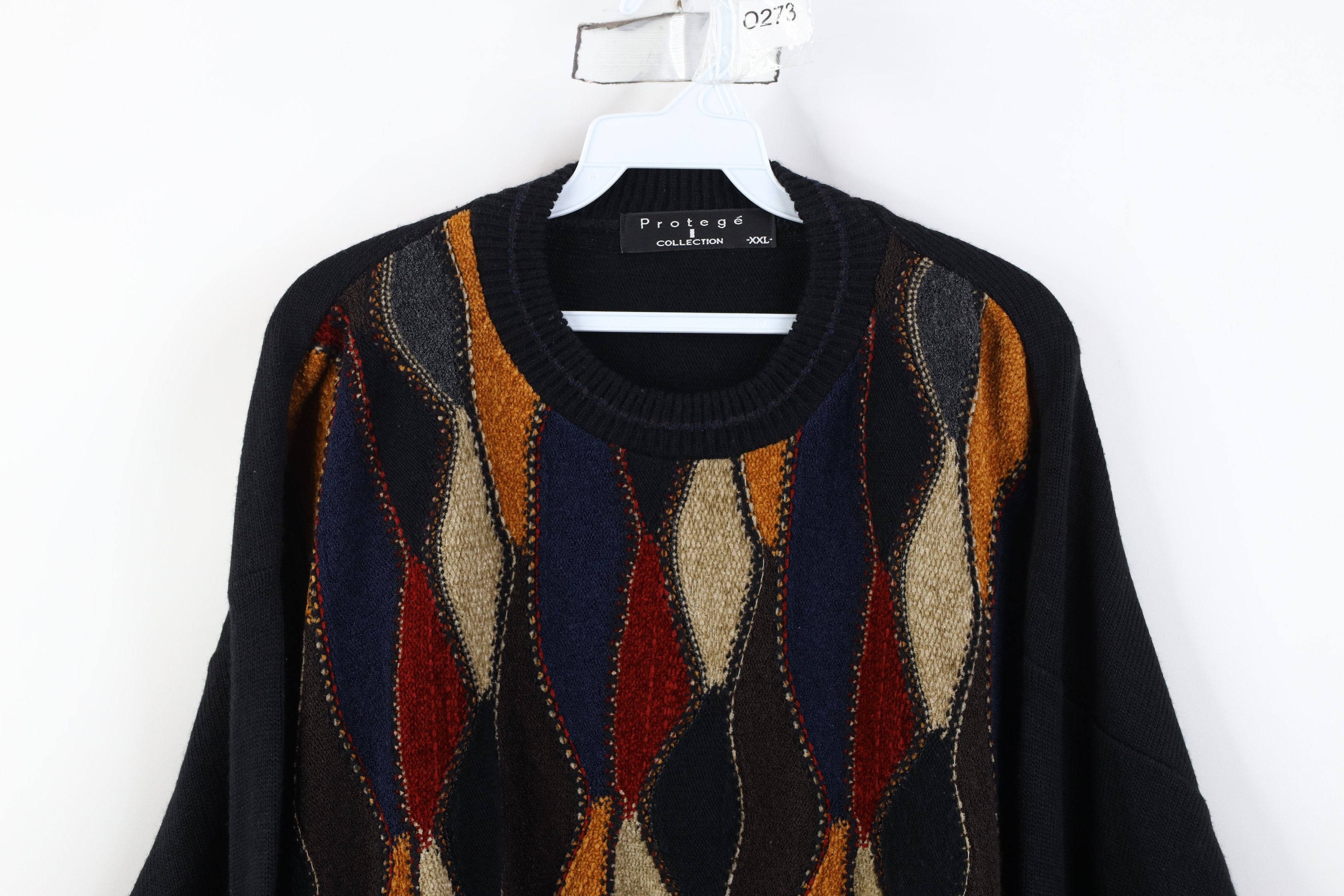 Vintage Vintage 90s Coogi Style Rainbow Knit Crewneck Sweater USA Size US XXL / EU 58 / 5 - 2 Thumbnail