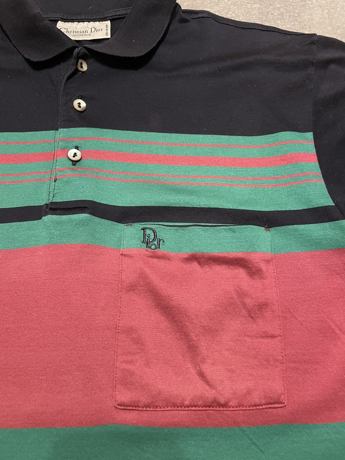 Christian Dior Monsieur Vintage Christian Dior Monsieur Striped Polo Shirt 90s Size US M / EU 48-50 / 2 - 4 Thumbnail