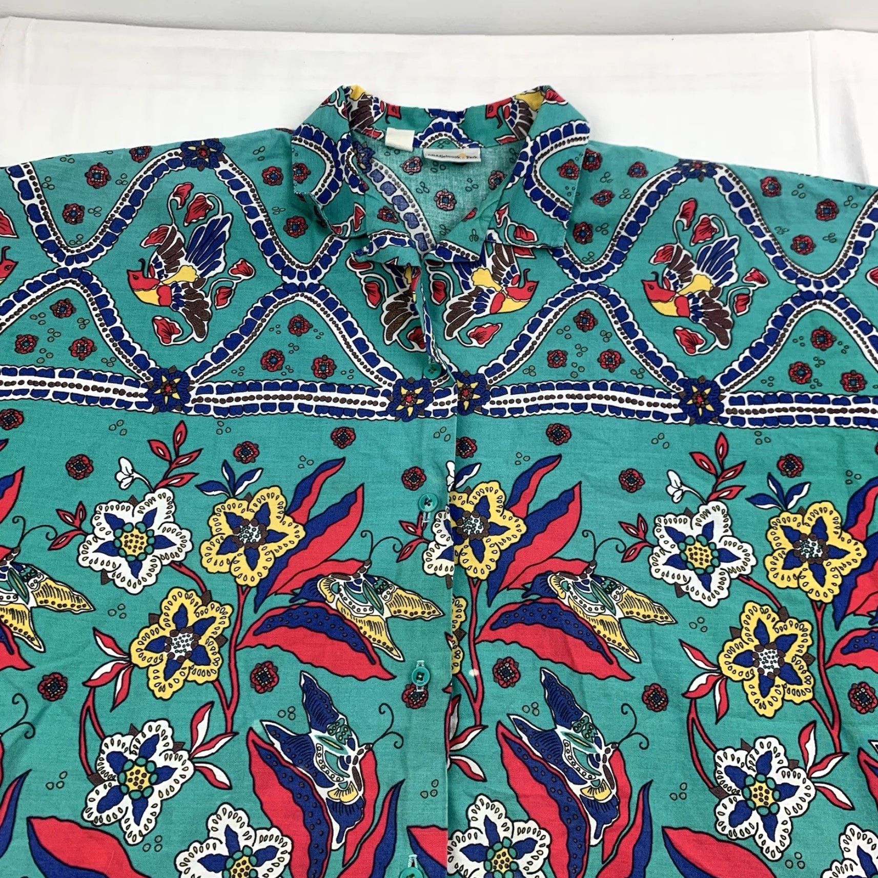 Vintage VINTAGE Middlebrook Park Button Up Womens M Green Floral Nature Outdoors Shirt Womens Middlebrook Park Size M / US 6-8 / IT 42-44 - 2 Thumbnail