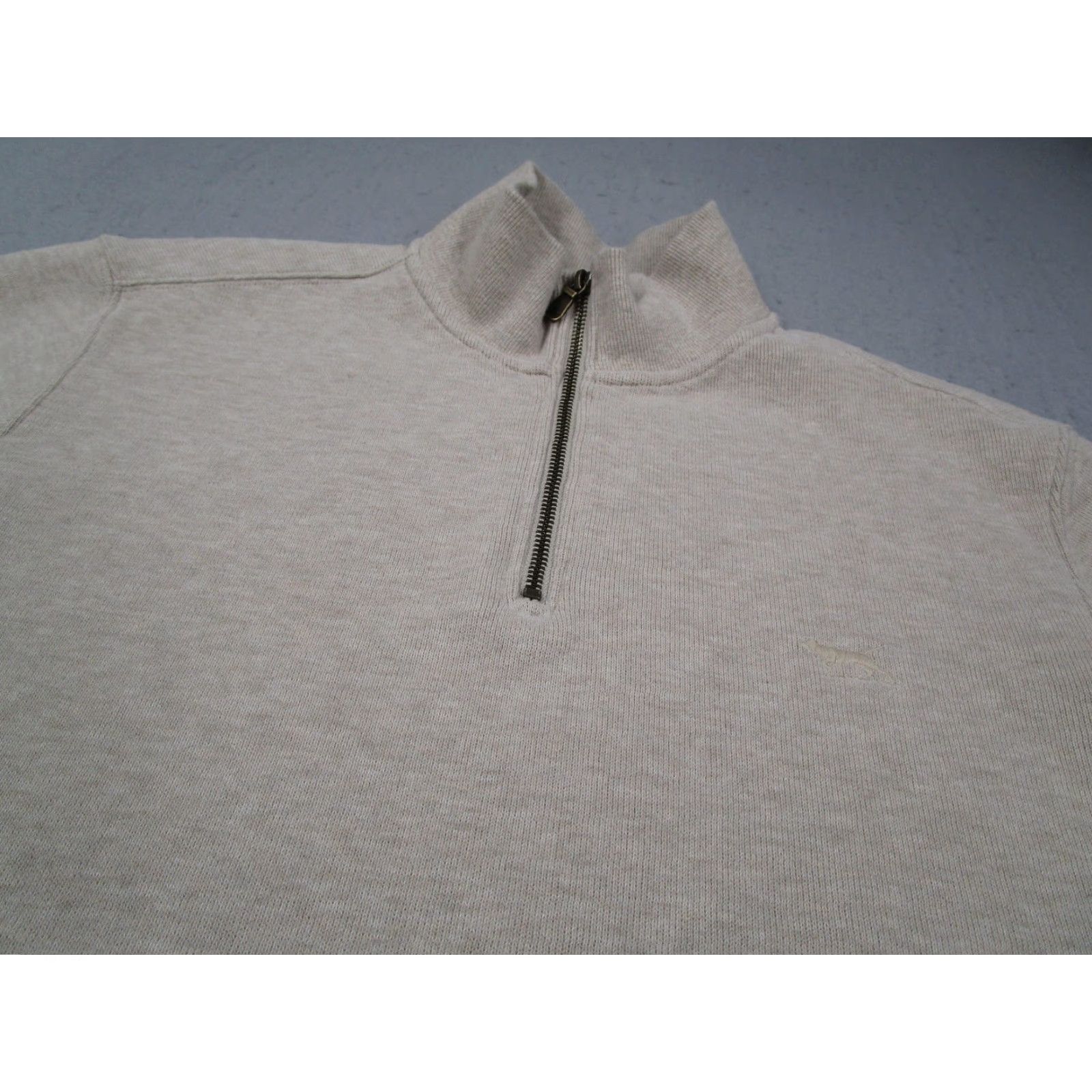 Rodd & Gunn RODD & GUNN Sweater Mens Small Beige Half Zip Mock Neck Pullover Cotton Embroidered Logo Preppy Size US S / EU 44-46 / 1 - 2 Thumbnail