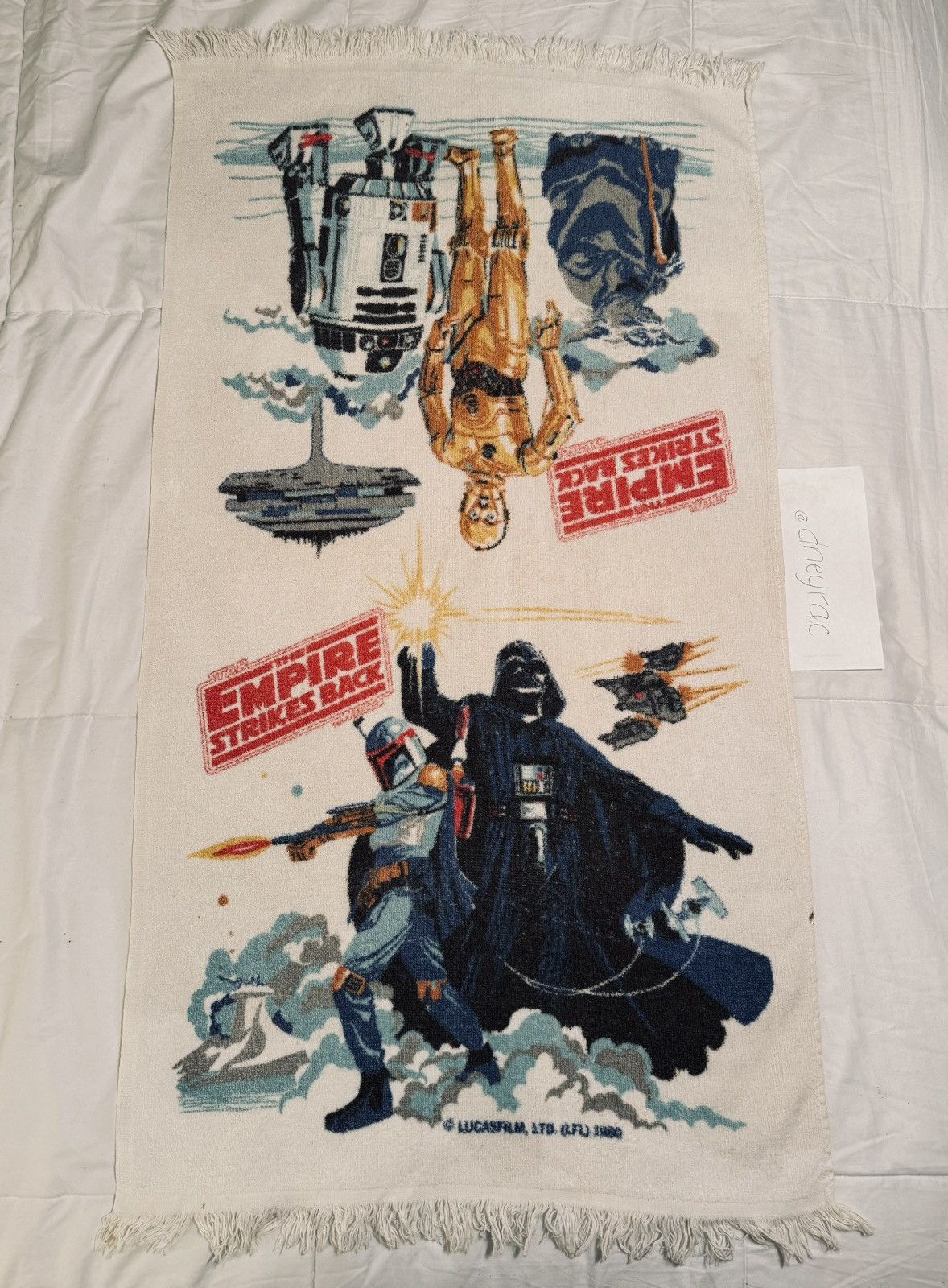 Star Wars × Vintage Vintage 1980 Star Wars Empire Strikes Back Towel Size ONE SIZE - 3 Thumbnail