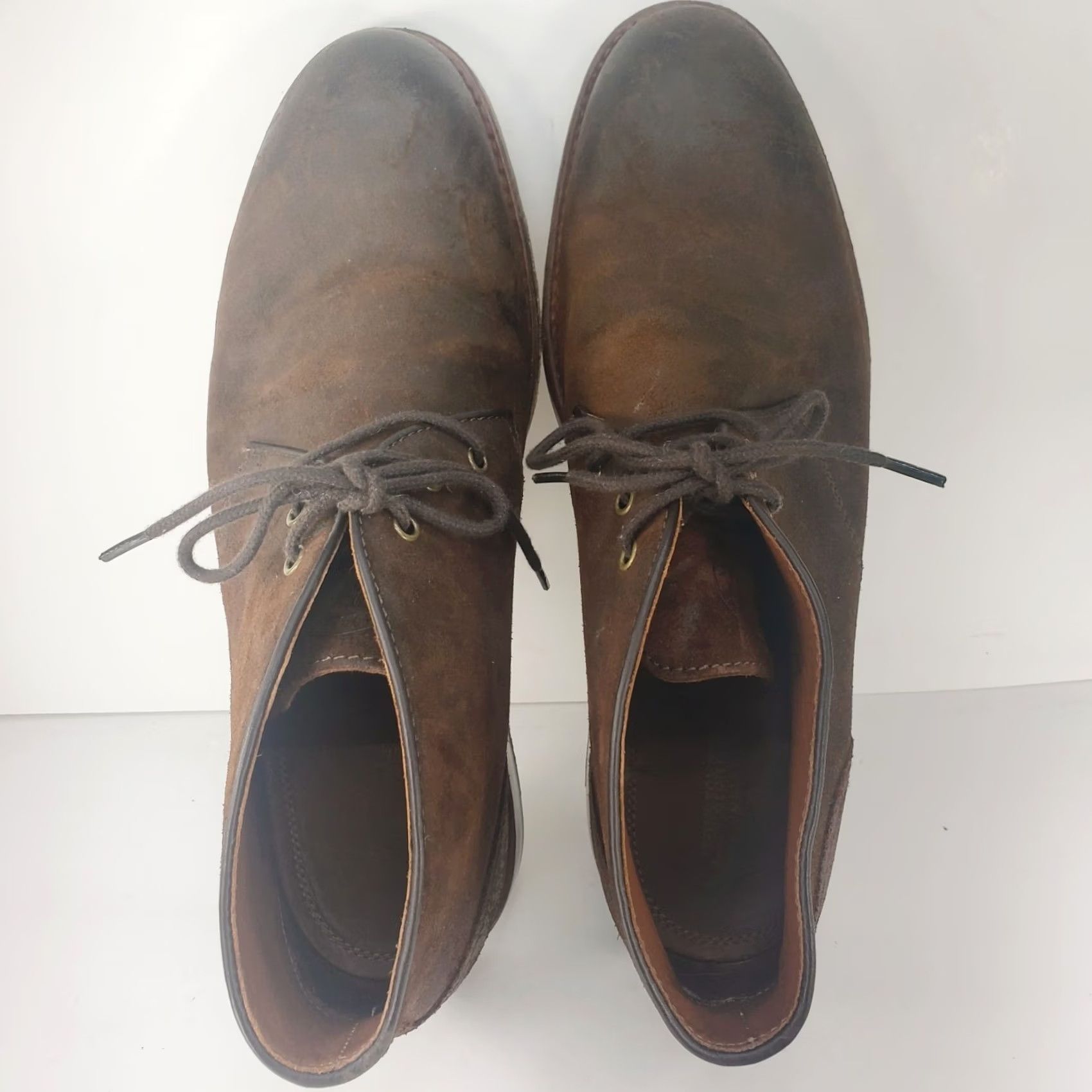 Johnston & Murphy Johnston & Murphy Brown Leather Nubuck Suede Chukka Boots Mens 10.5 Brown Suede Leather Lining Cushioned Insole Leather Outsole Chelsea Style Size US 11 / EU 44 - 7 Thumbnail
