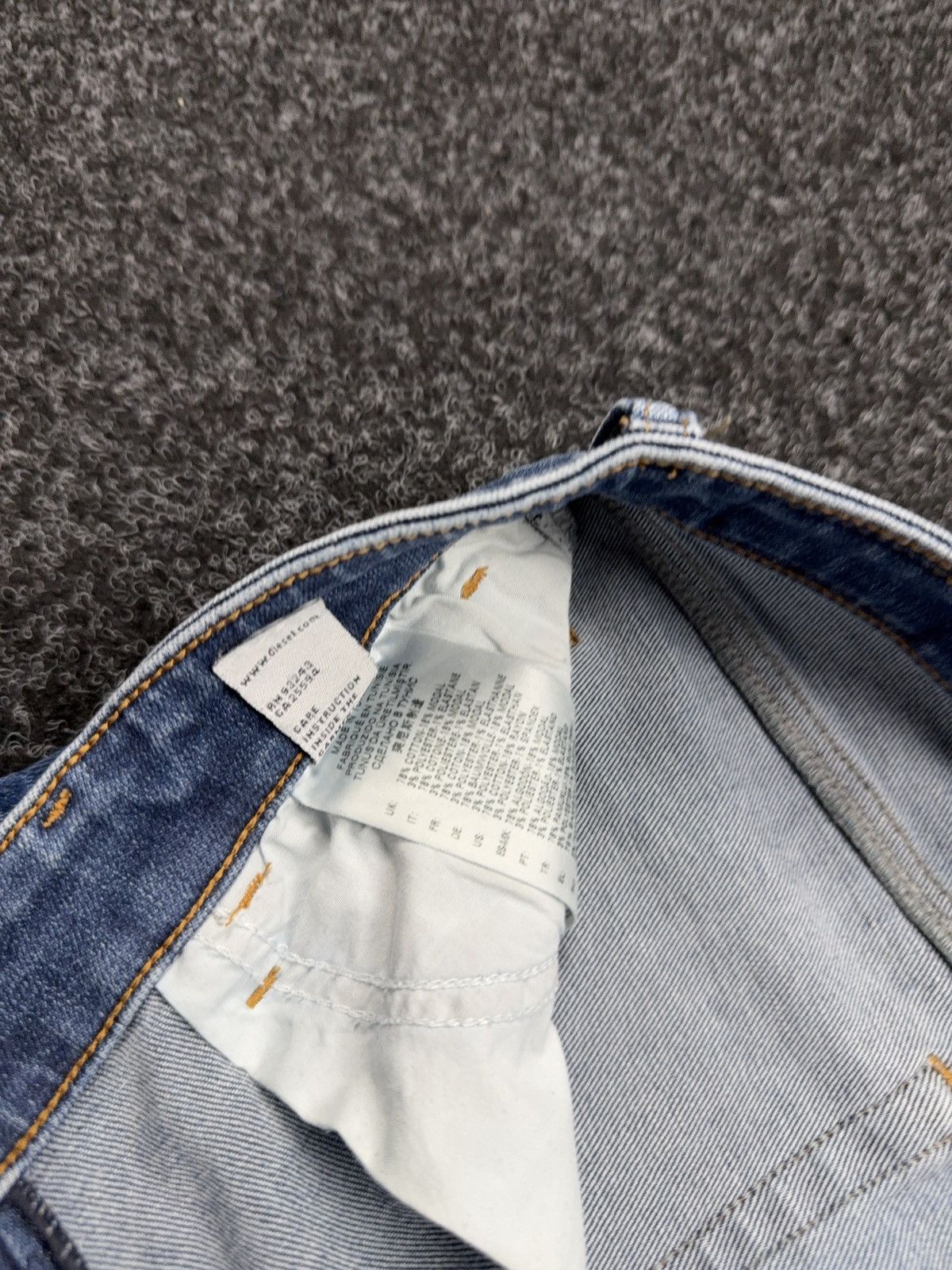 Diesel 00s Y2K Diesel Luxury Slandy Super Skinny Dark Wash Jeans Size 29" - 12 Thumbnail