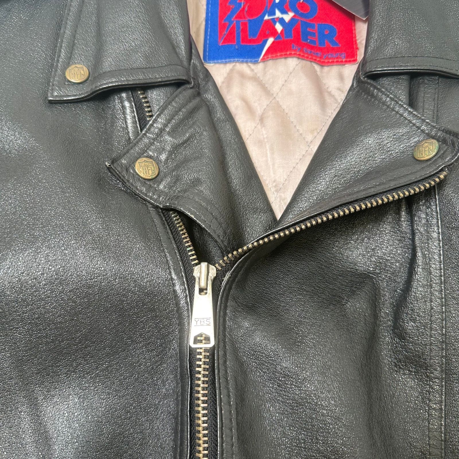 Pro Player Vintage Pro Player Oakland Raiders Leather Moto NFL Jacket M Size US M / EU 48-50 / 2 - 5 Thumbnail