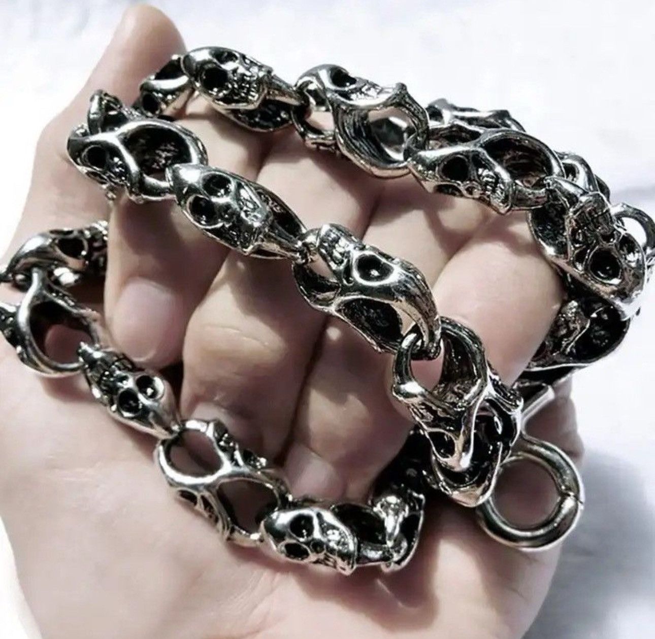Jewelry Alternative Creative Skull Connection Metal Pants Chain Size ONE SIZE - 2 Thumbnail