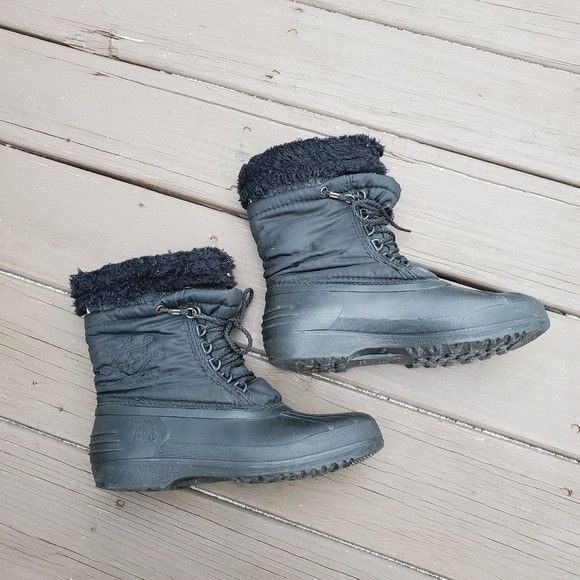 SOREL × Vintage Vintage 90s y2k Sorel Black Snowflake Embroidered Snow Boots Size US 8 / IT 38 - 4 Thumbnail