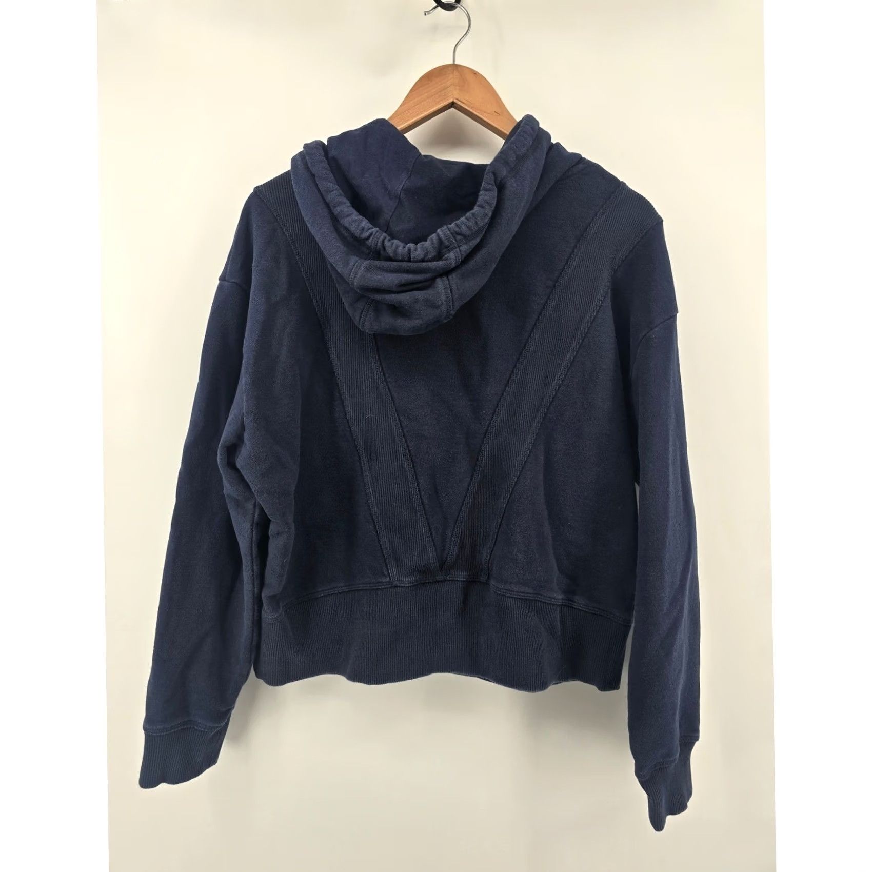 Vintage Peloton Womens Medium Navy Blue Ribbed Panel Logo Pullover Sweatshirt Size M / US 6-8 / IT 42-44 - 4 Thumbnail