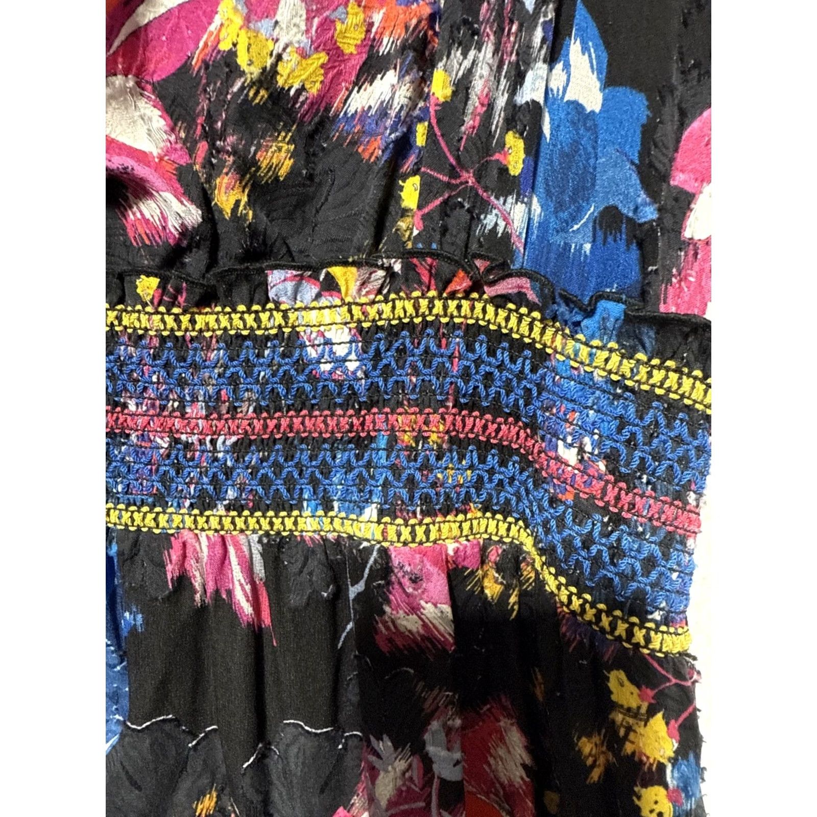 Tanya Taylor Tanya Taylor Dutch Garden Floral Dress Regular Size 6 Women Knee Length Black Floral Pattern Fit & Flare Womens Size M / US 6-8 / IT 42-44 - 3 Thumbnail