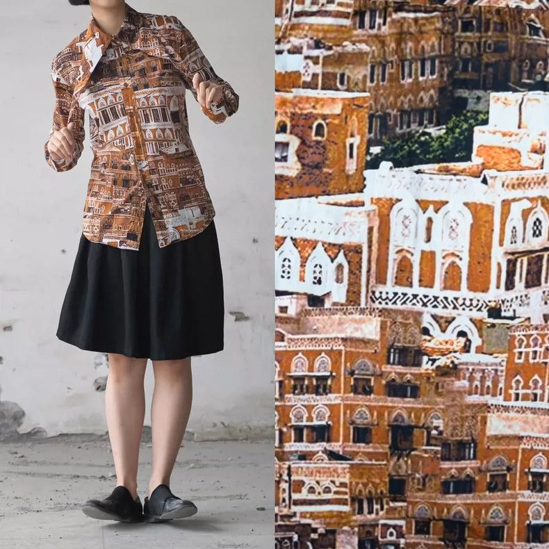 Vivienne Westwood City street scene collar shirt